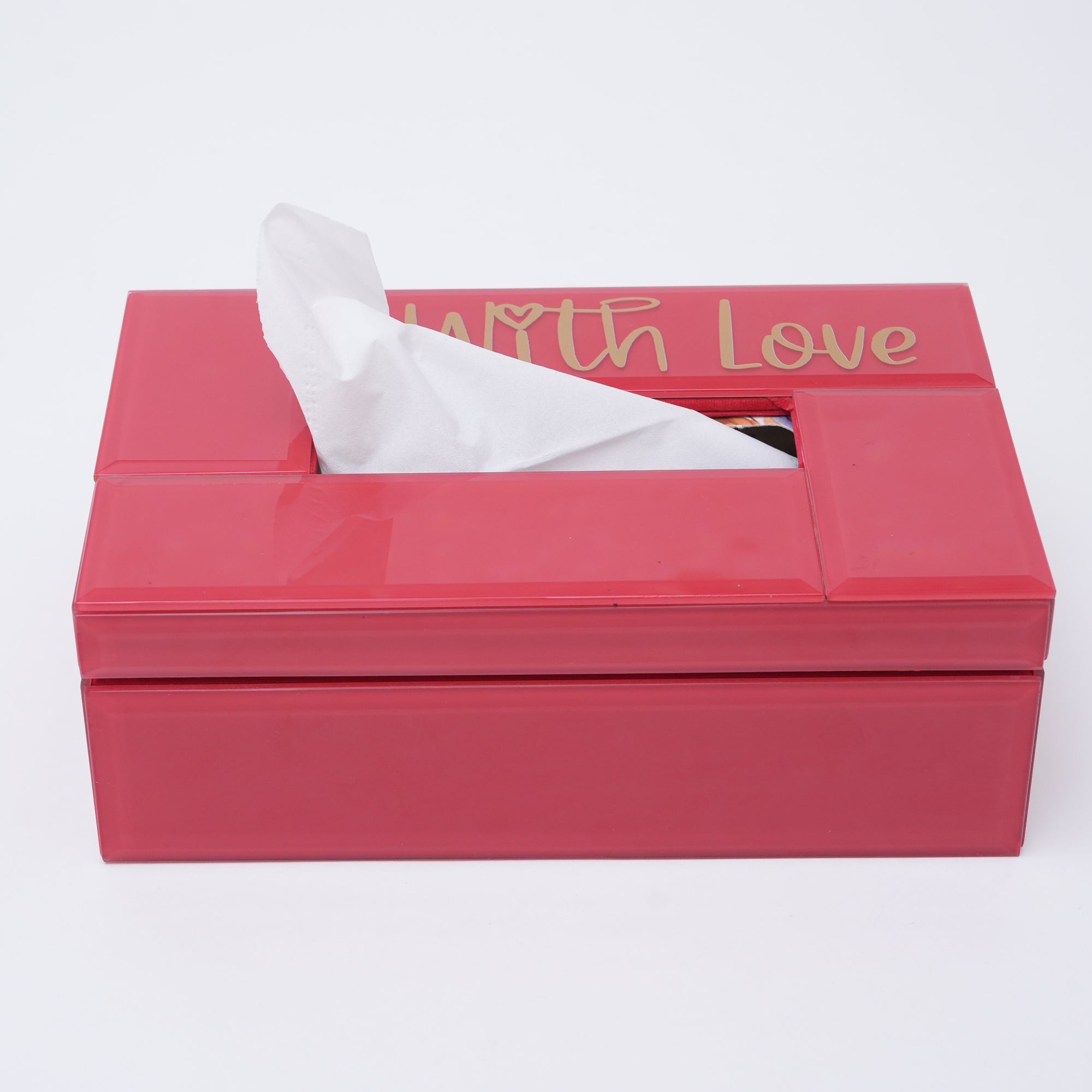  Red Mirror Valentine Dining Tissue Box 