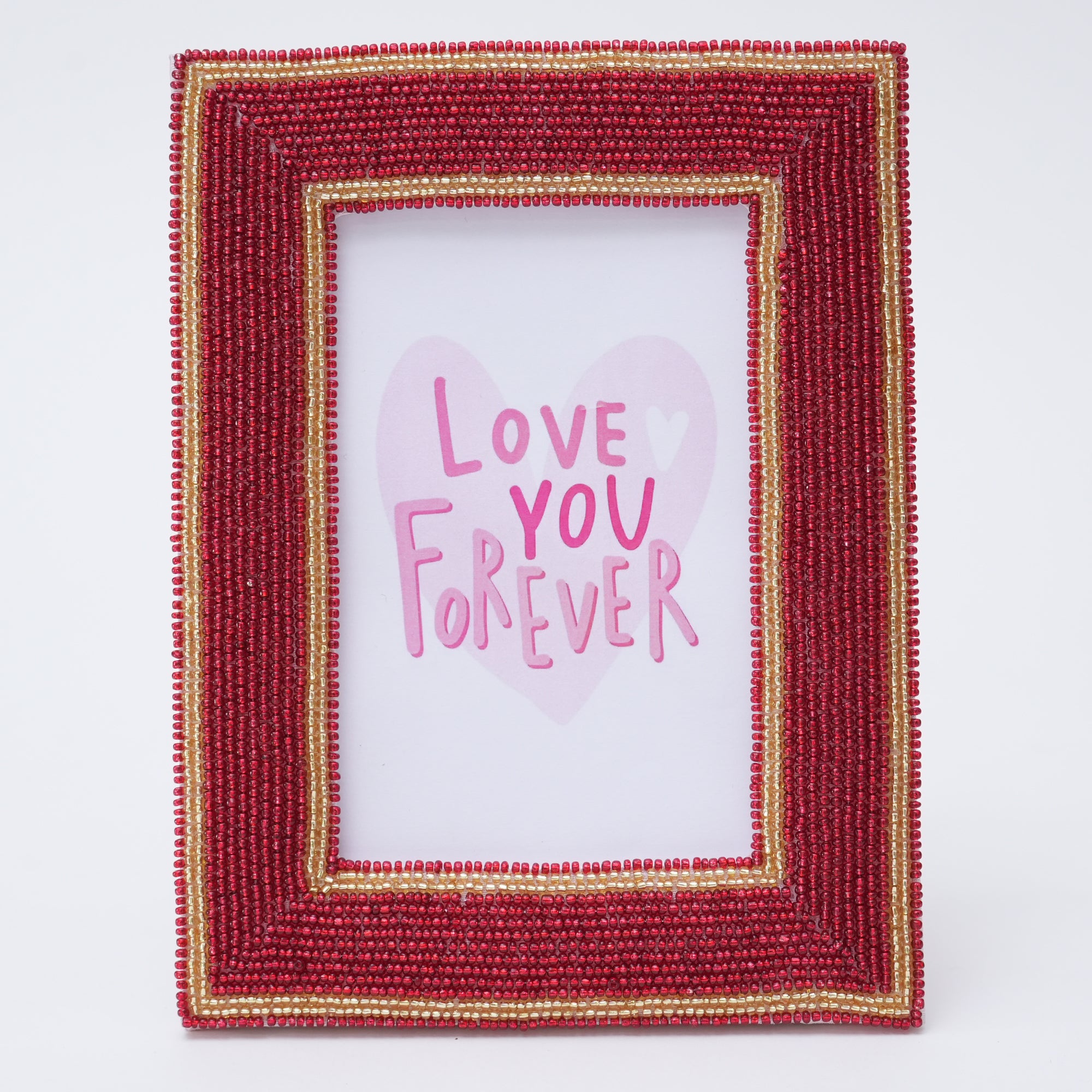  Beautifully Beaded Picture Frame for Valentine's Day 
