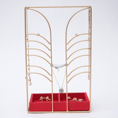 Jewelry Stand with Red Tray