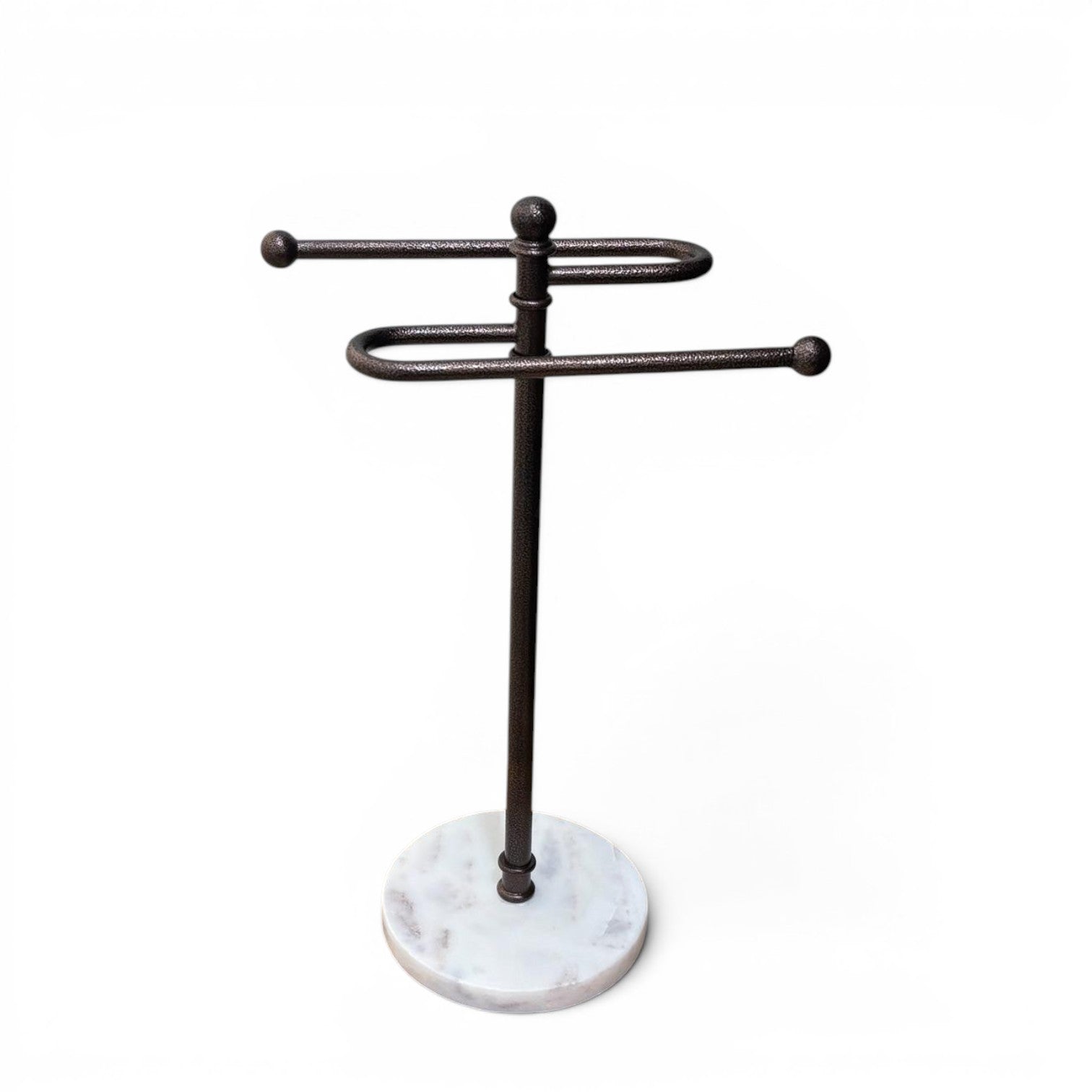 Luxury Marble Base Towel Stand for Bathroom Countertop