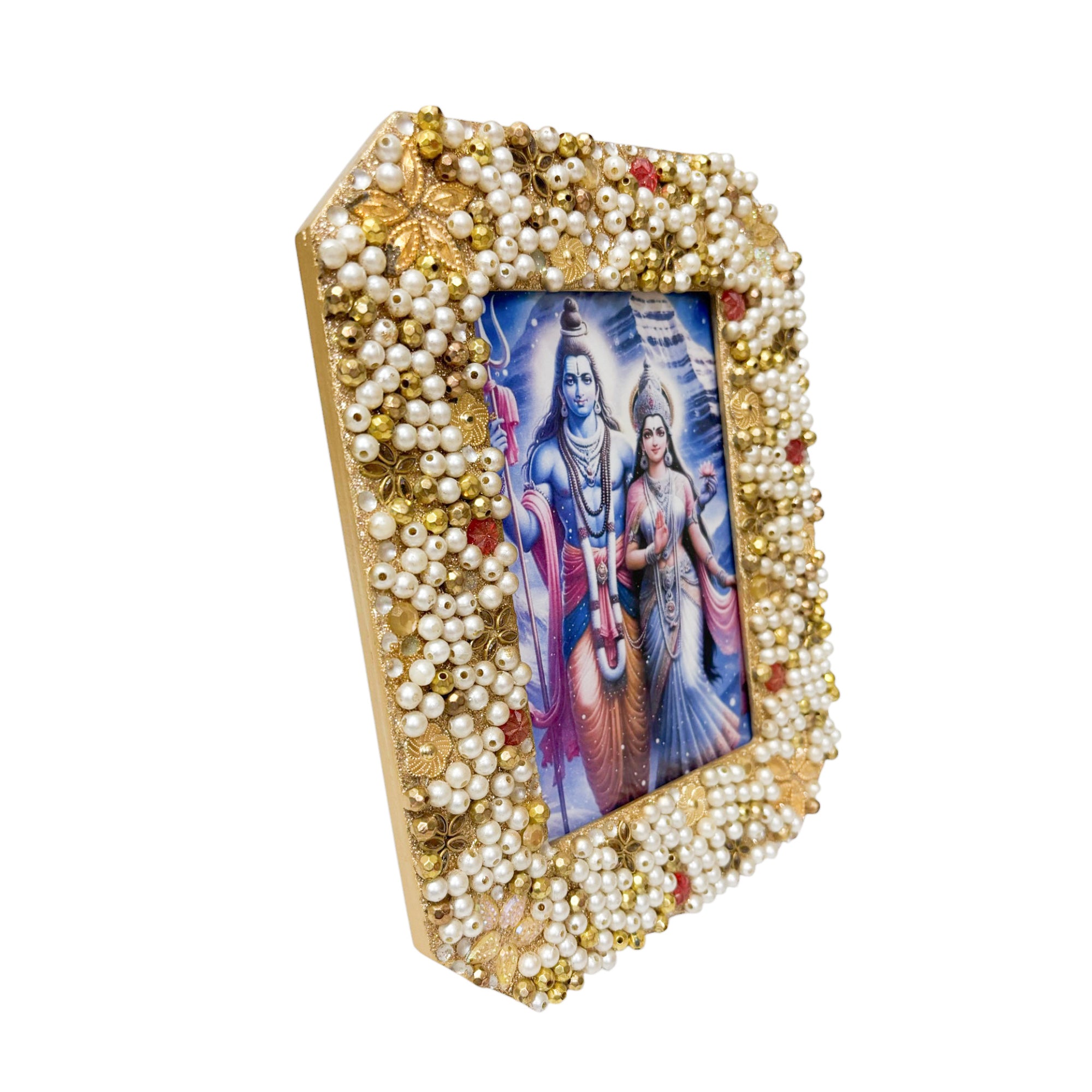Handcrafted Lord Shiva & Goddess Parvati Ji Photo Frame-TH-5706