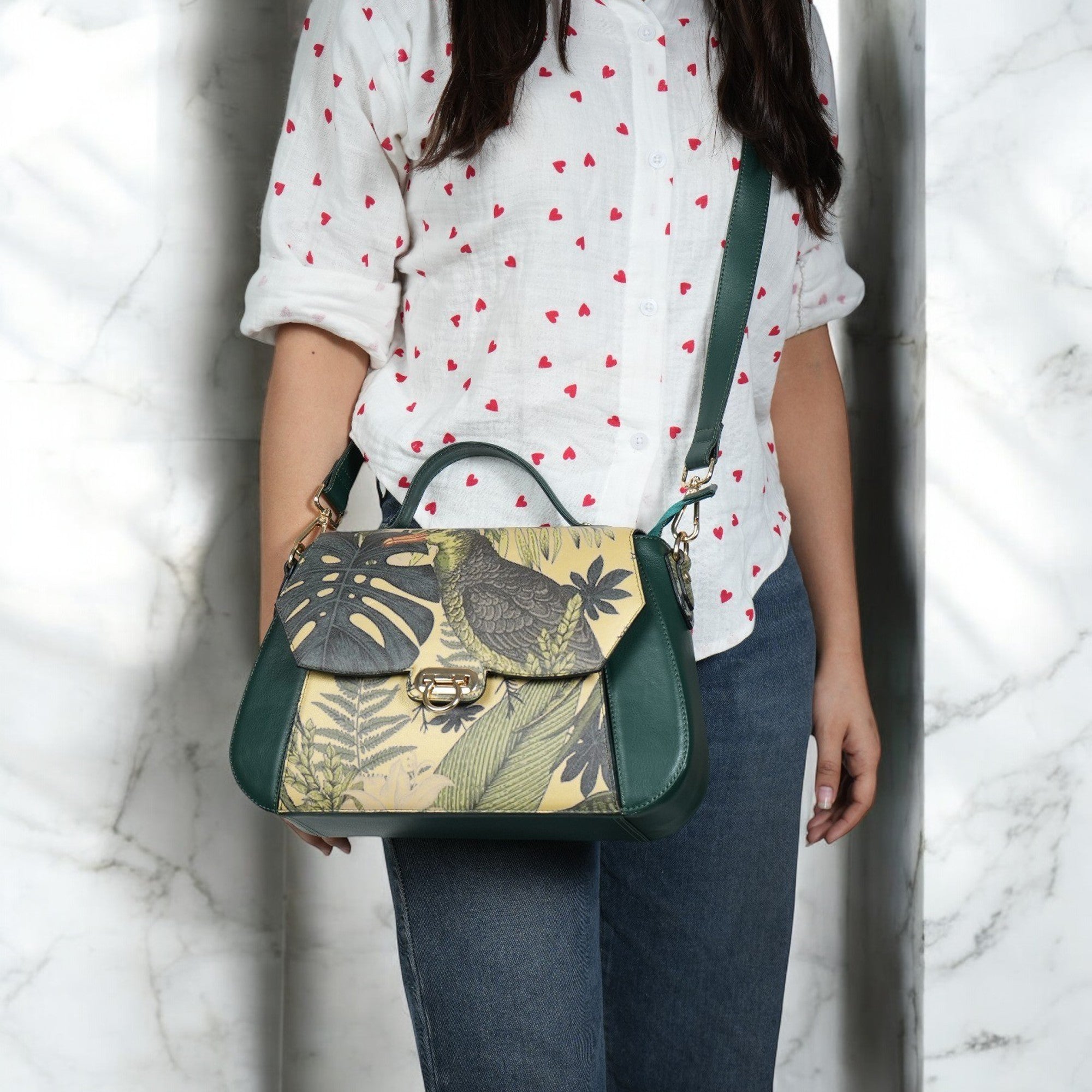  Jungle Lush Top Handle Bag 