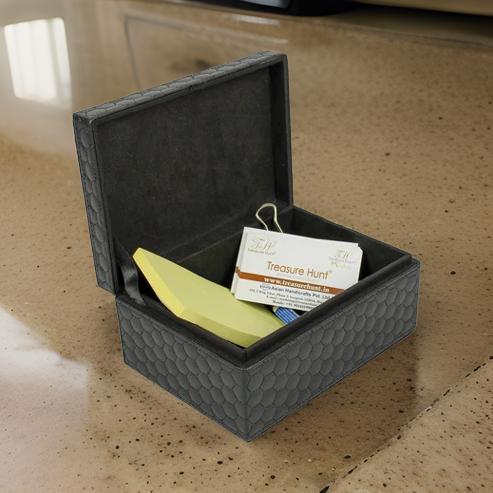 Premium Black Leatherite Storage Box