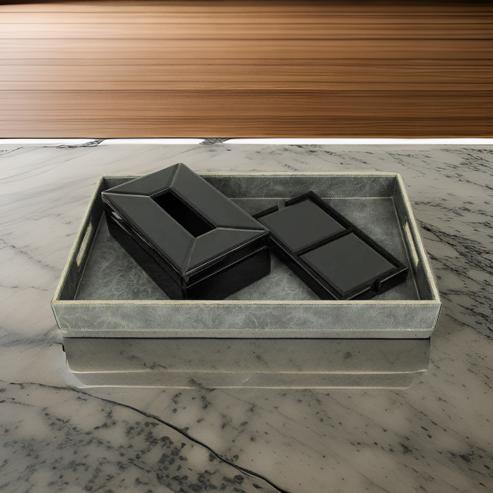 Premium Grey Leatherite Tray