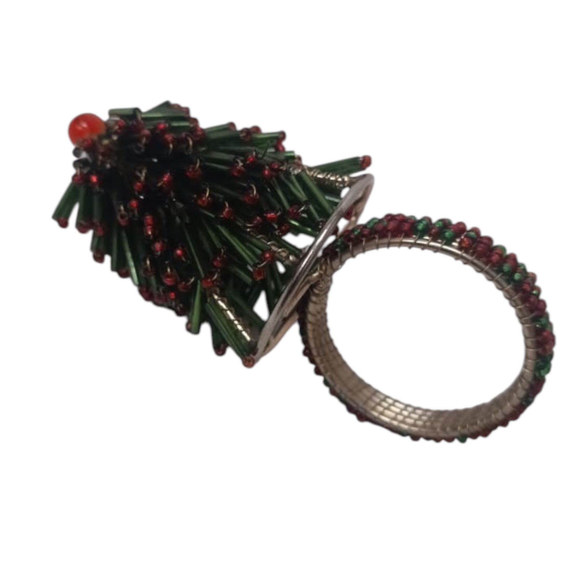 Beaded Napkin Ring Set of Four