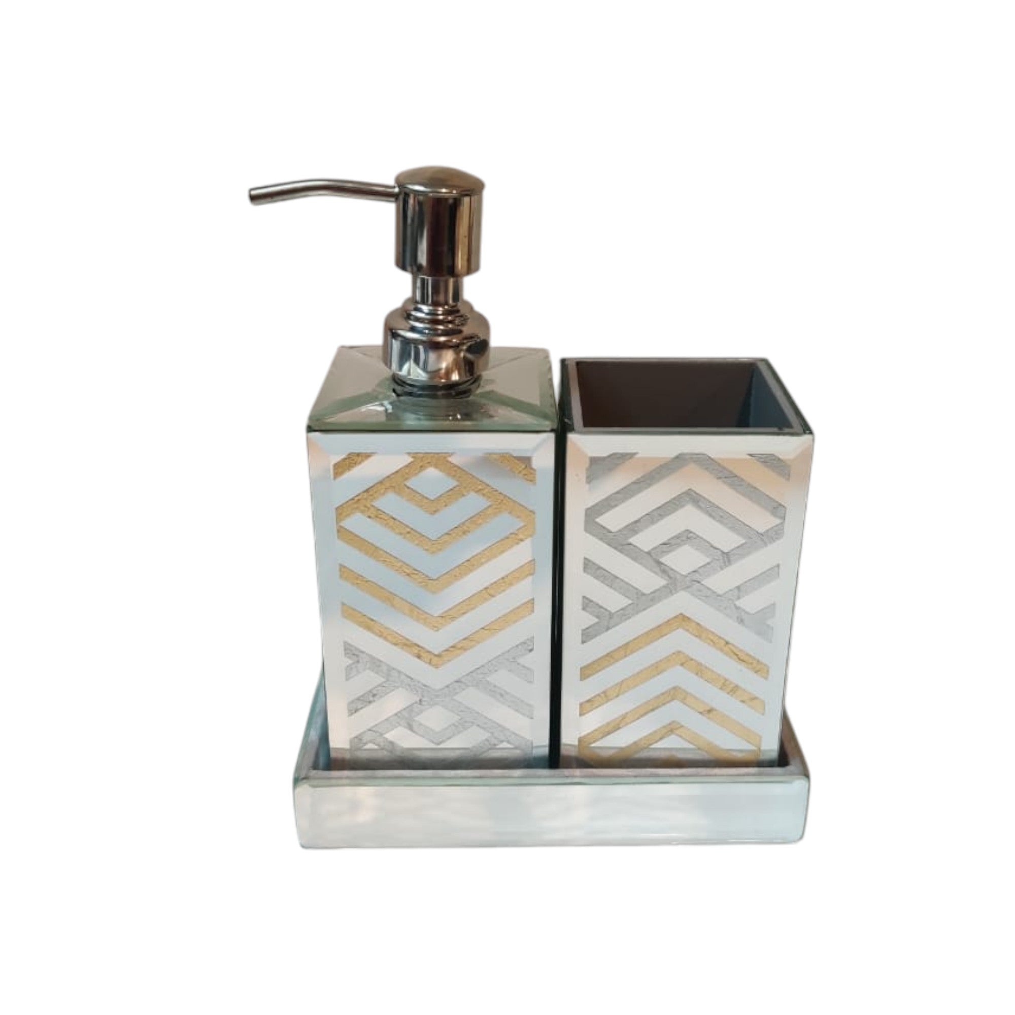 Two-Pieces Silver Bathroom Set for Modern Bathrooms