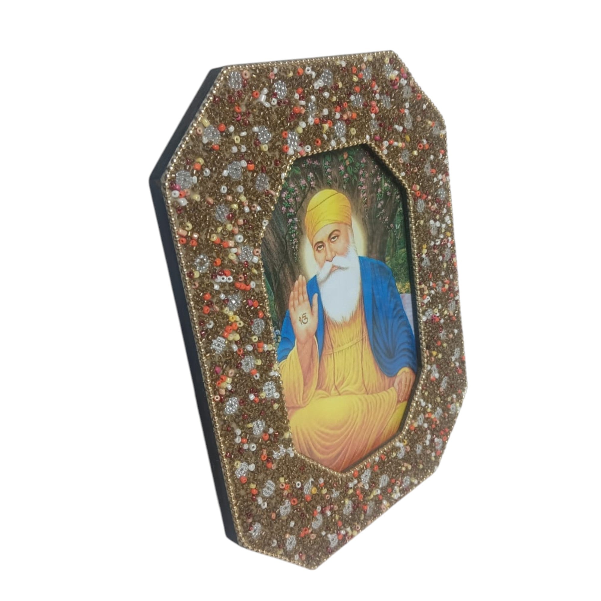 Guru Nanak Ji Multi Beaded Photo Frame for Blessings