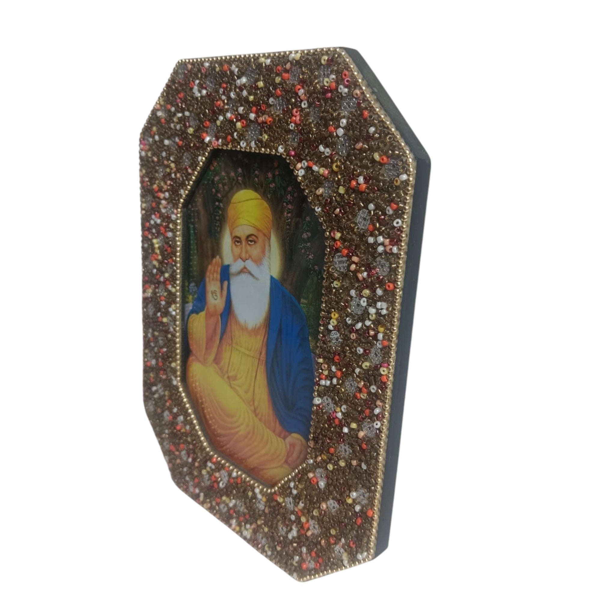 Guru Nanak Ji Multi Beaded Photo Frame for Blessings