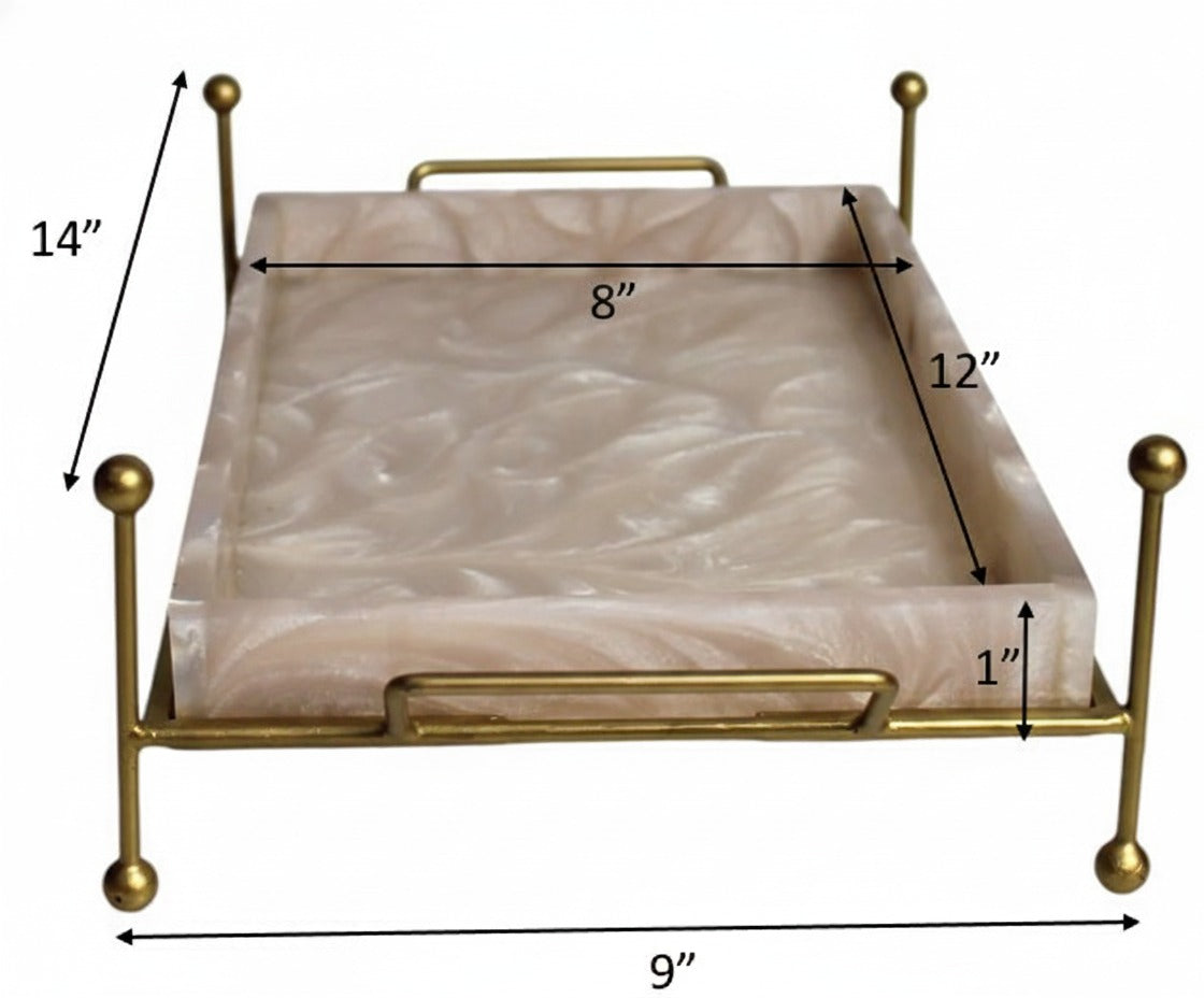 Premium Metal Cradle Serving Food Platter