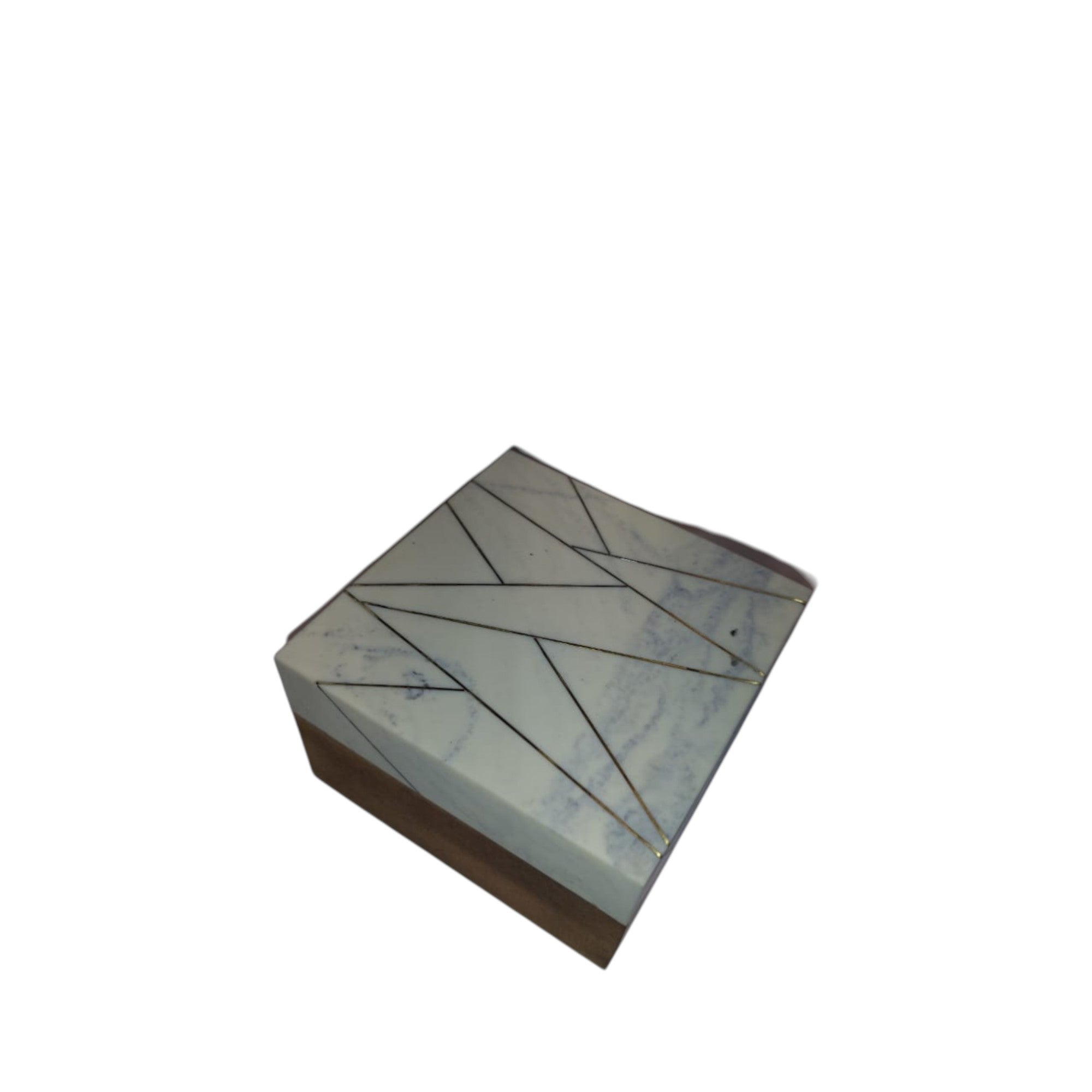 Hand-Finished Decorative Storage Boxes with Marble & Wood