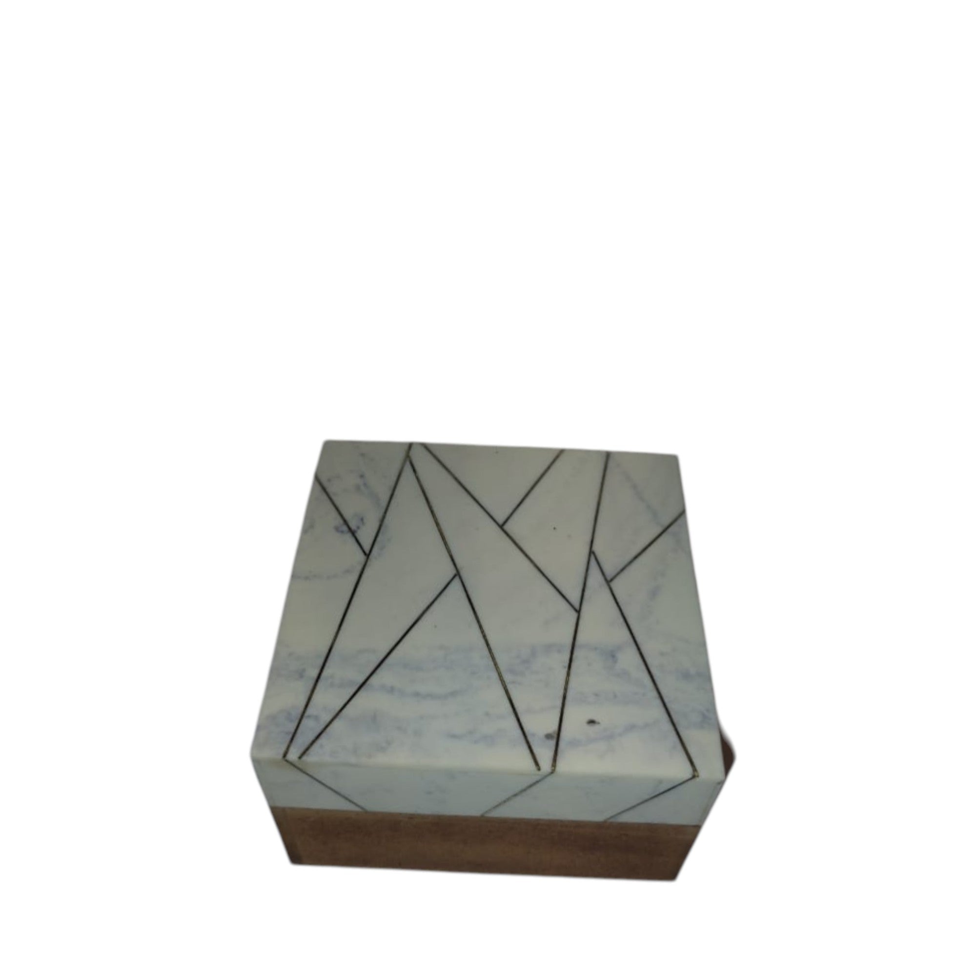 Hand-Finished Decorative Storage Boxes with Marble & Wood