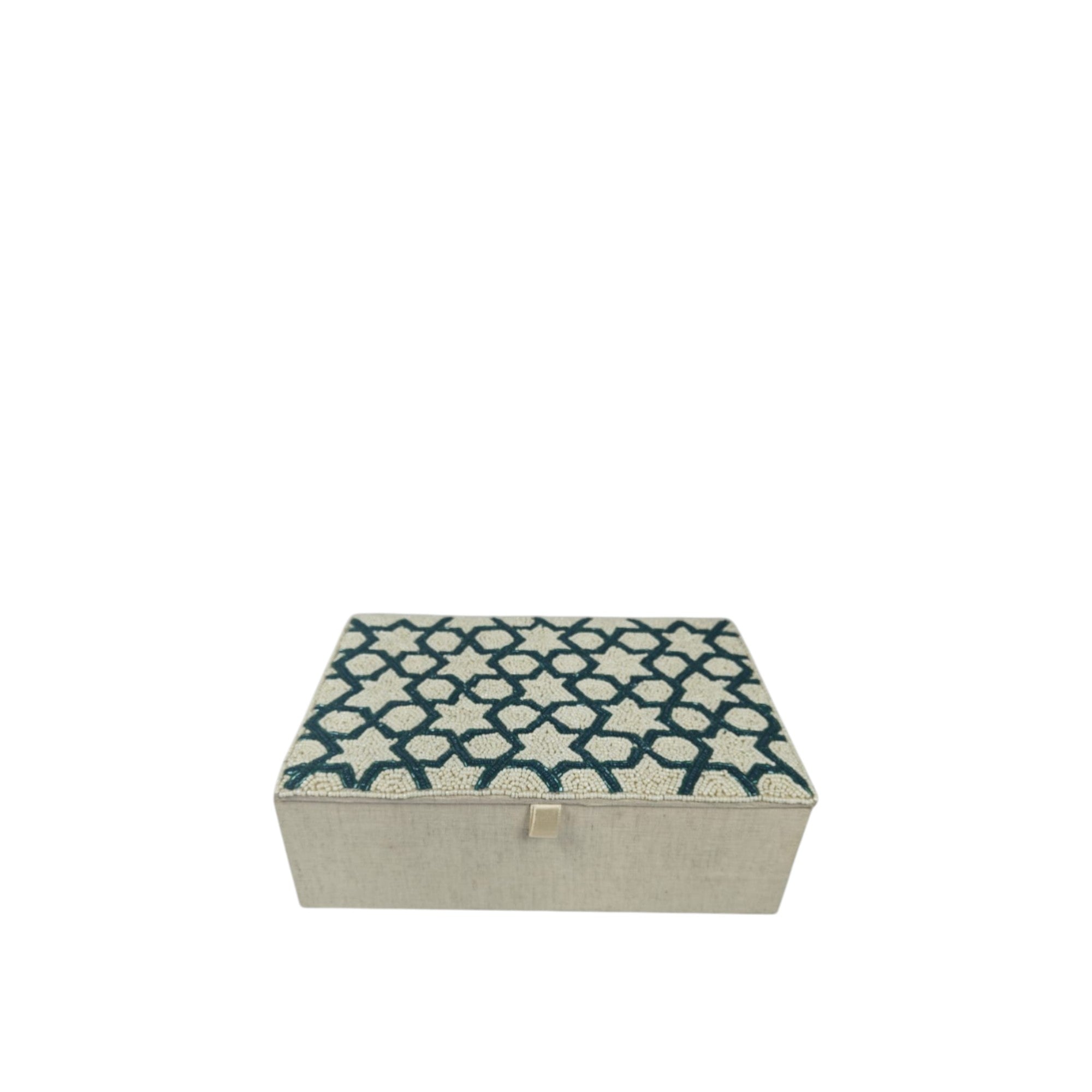 Starry Night Geometric Beaded Jewelry Box