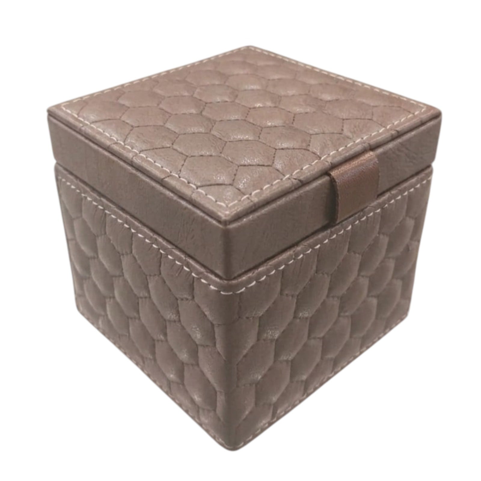 square box with glass on lid brown colour multipurpose utility box
