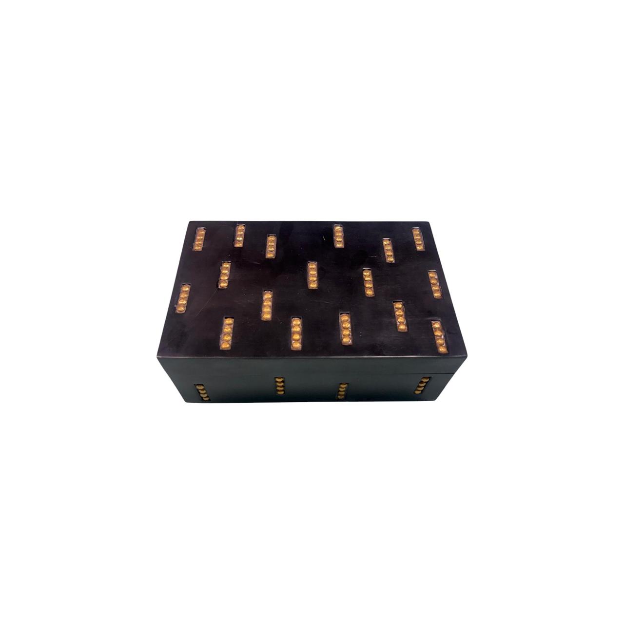 Black Inlay Rectangular Jewellery Box