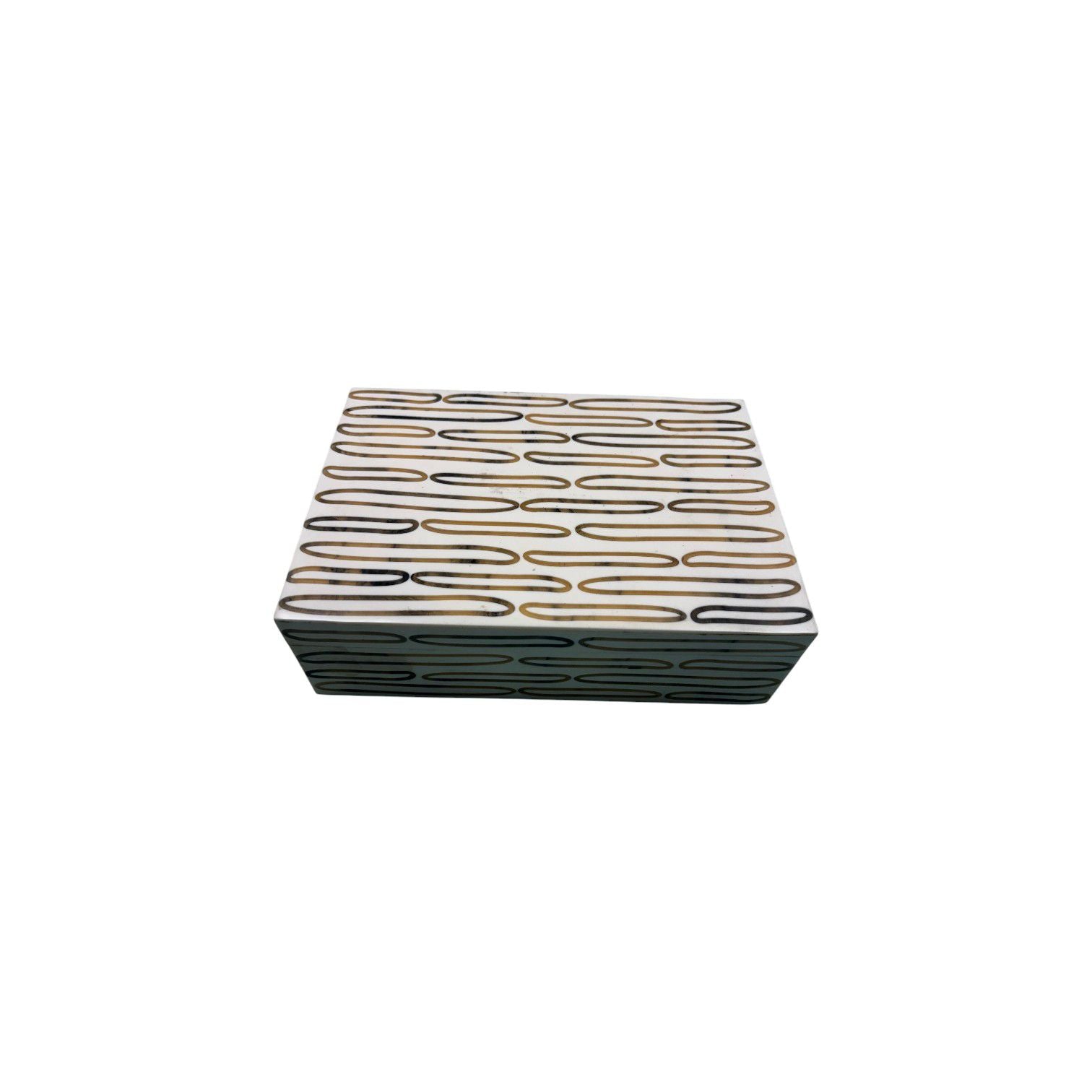 Gold Swirl Inlay Jewelry Box
