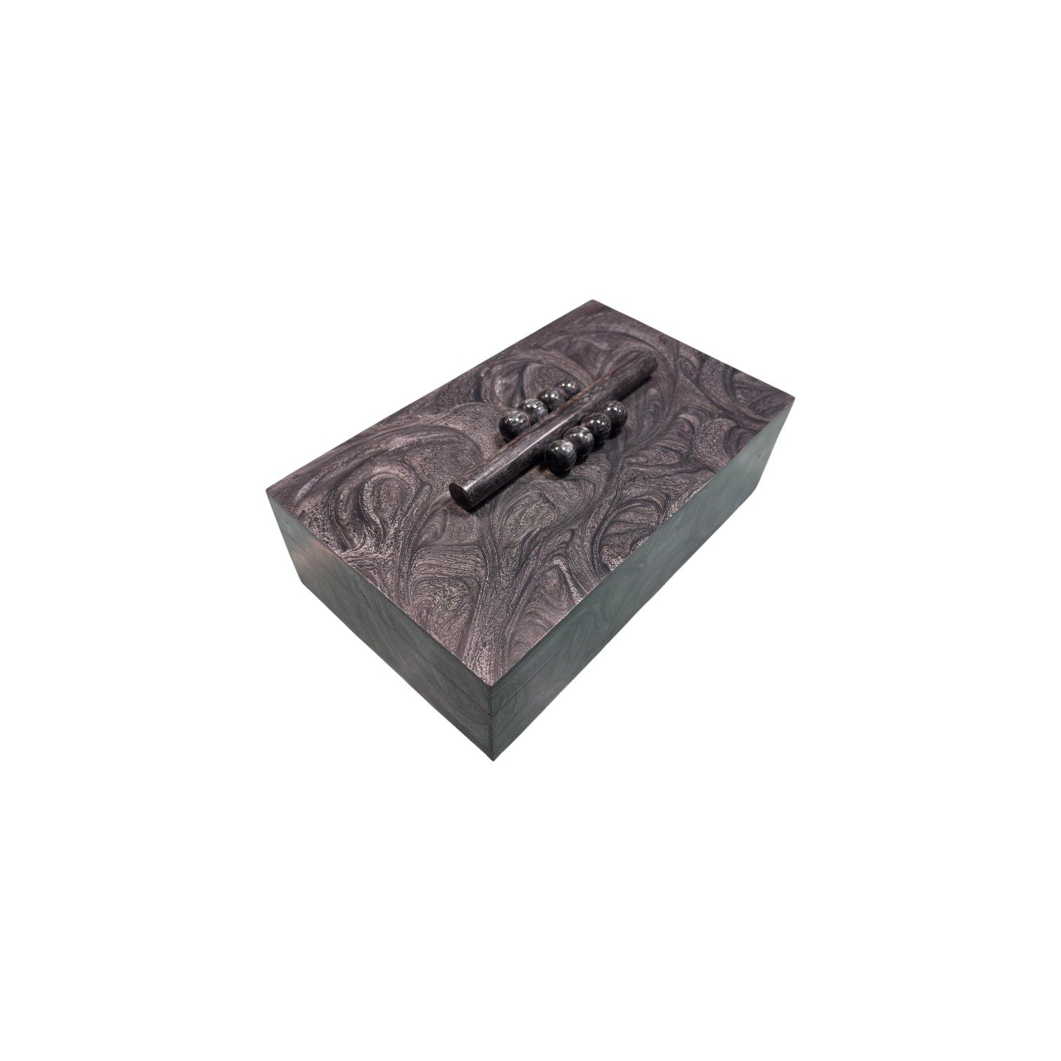 Swirl Jewelry Box with Beaded Bar