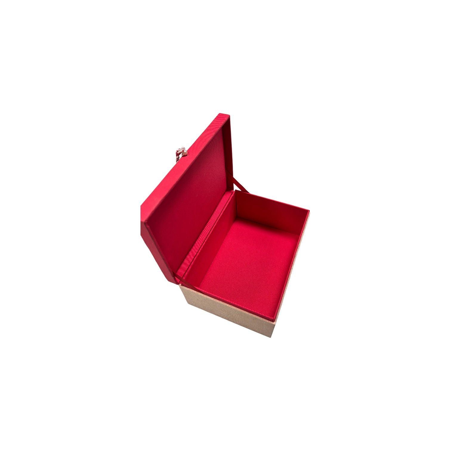 Red Zebra Beaded Jewelry Box