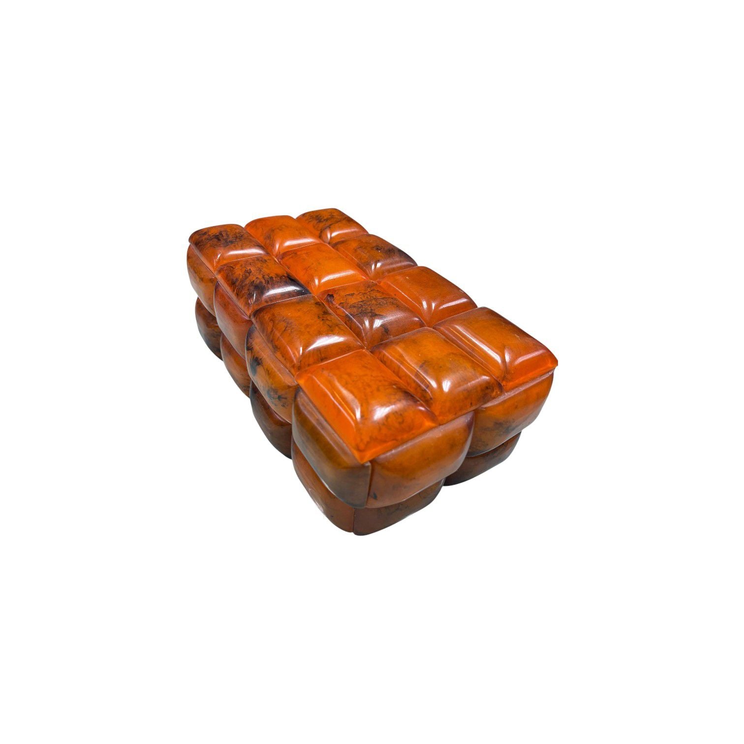 Black & Orange Studded Jewelry Box