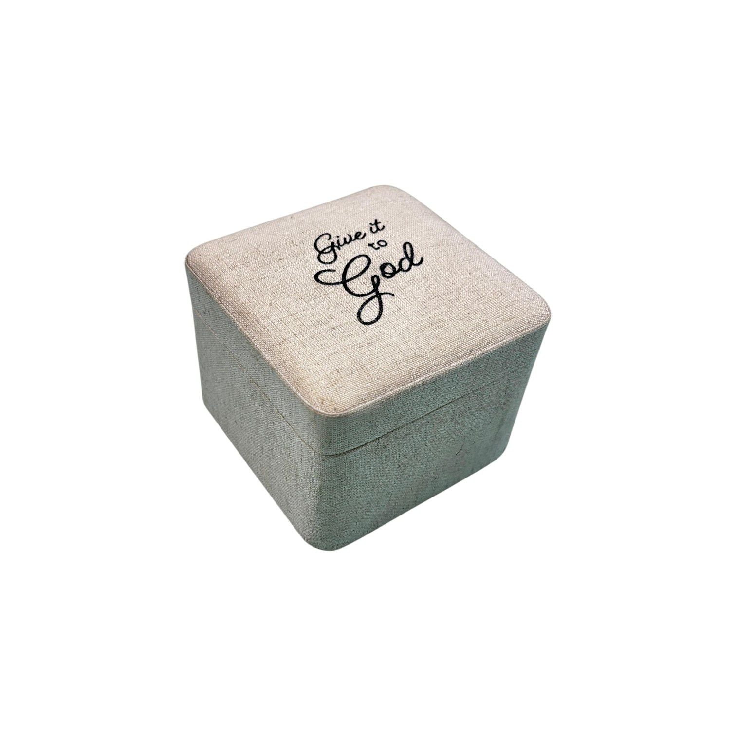 "Give it to God" Linen Jewellery Box