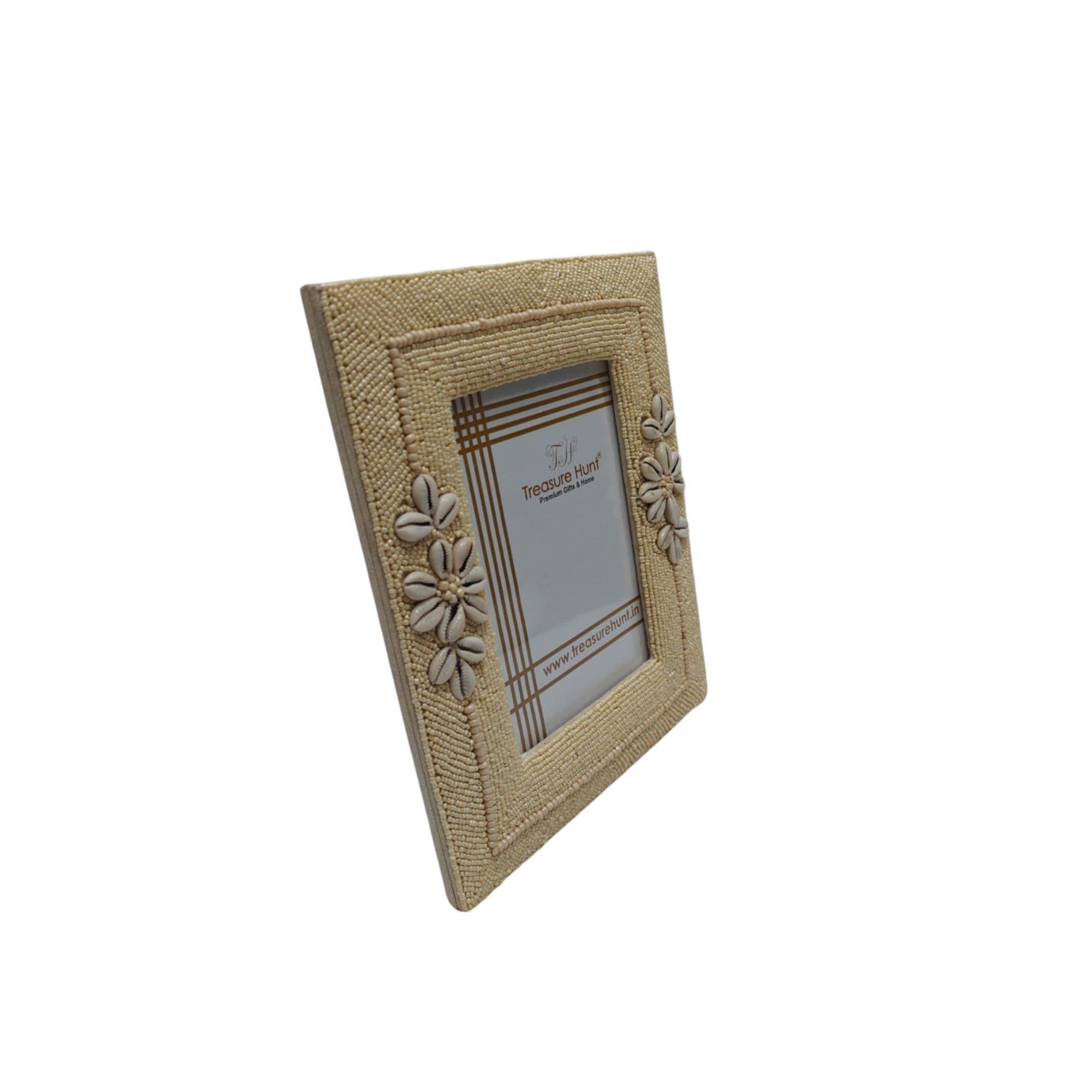  Handcrafted Shell & Bead Work Photo Frame 