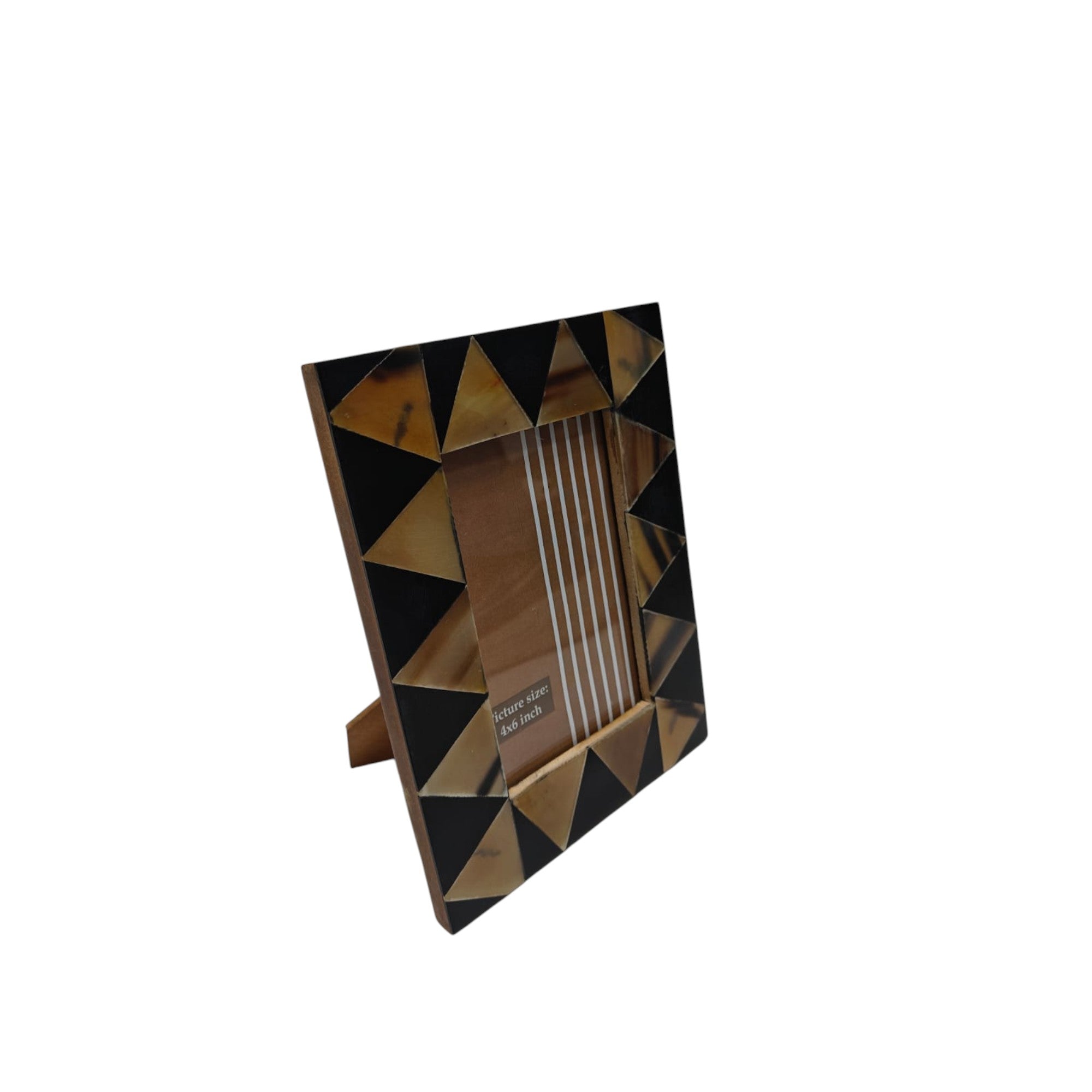 Handmade Geometric Triangle Photo Frame (4x6)