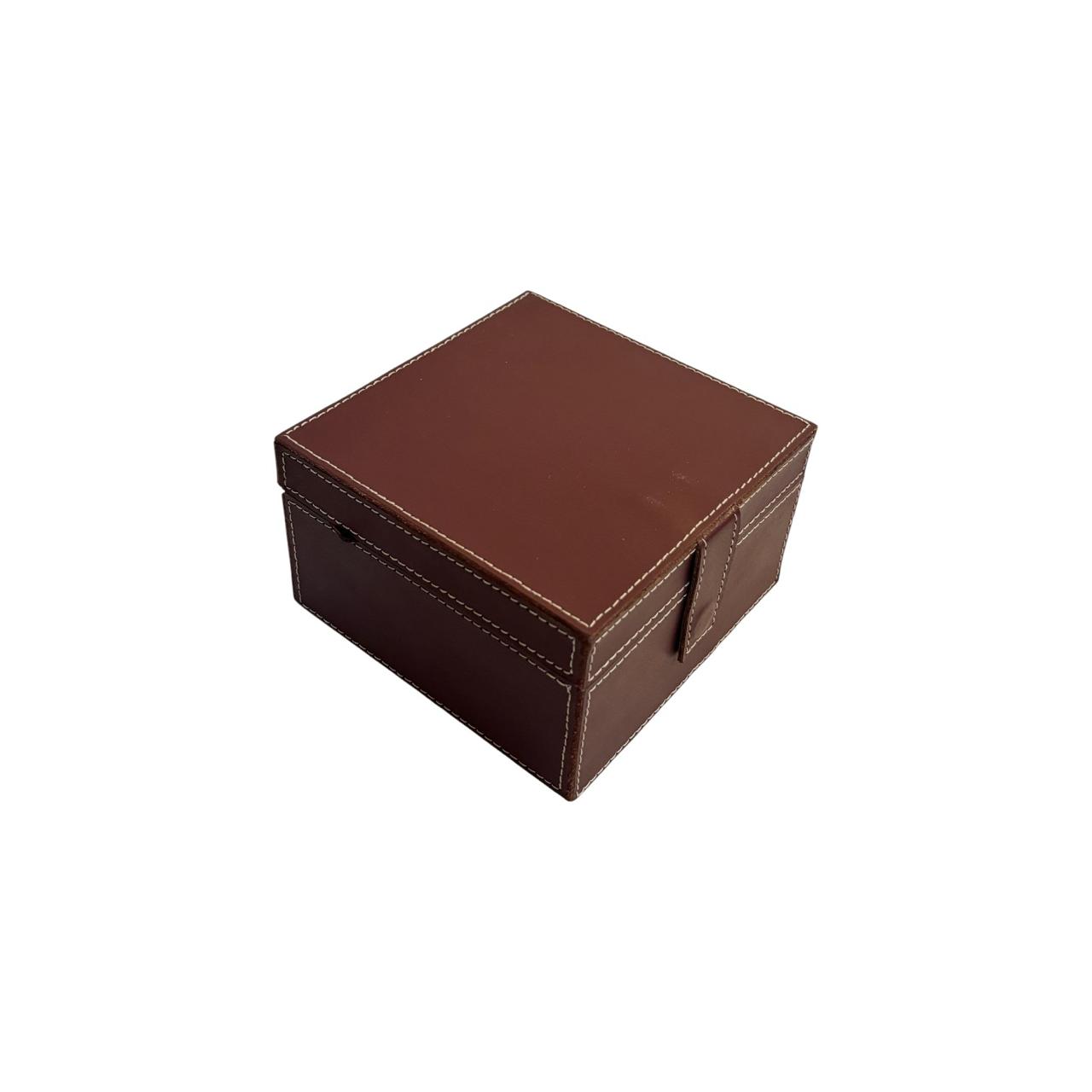  PU Leather Brown Jewellery Box 