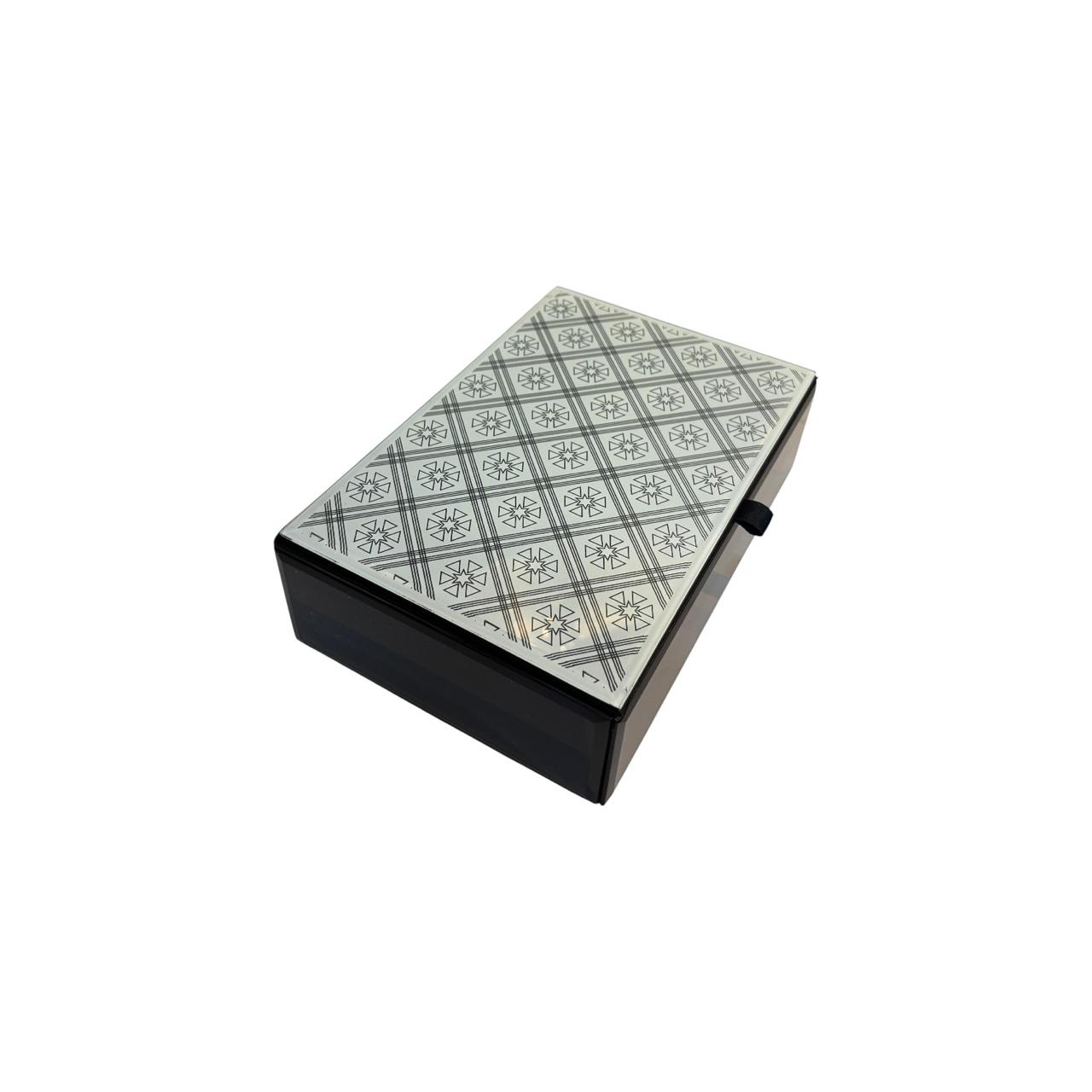 Glass Floral Look Jewellery Box
