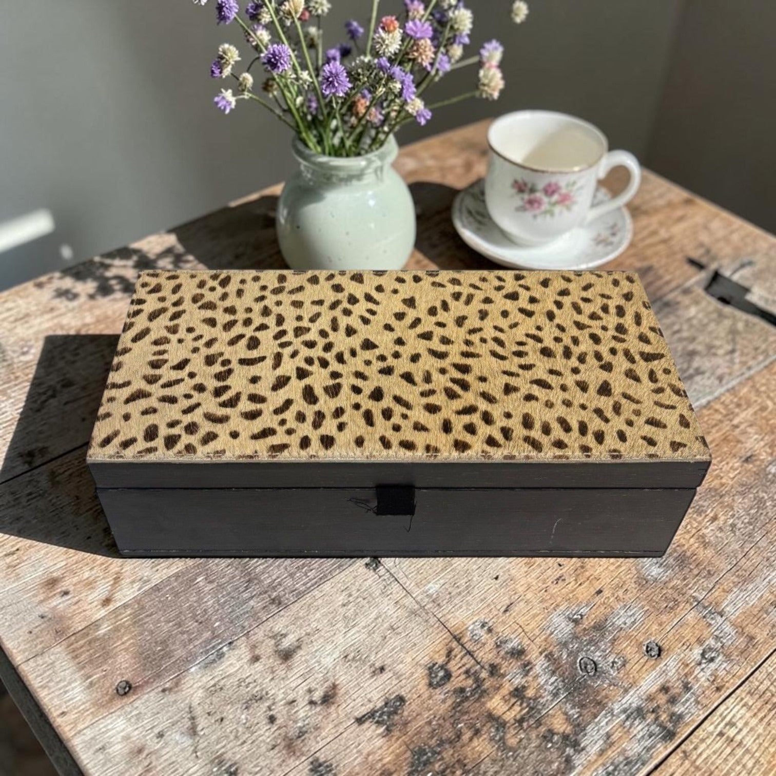 Cheetah Print Look Jewellery Box