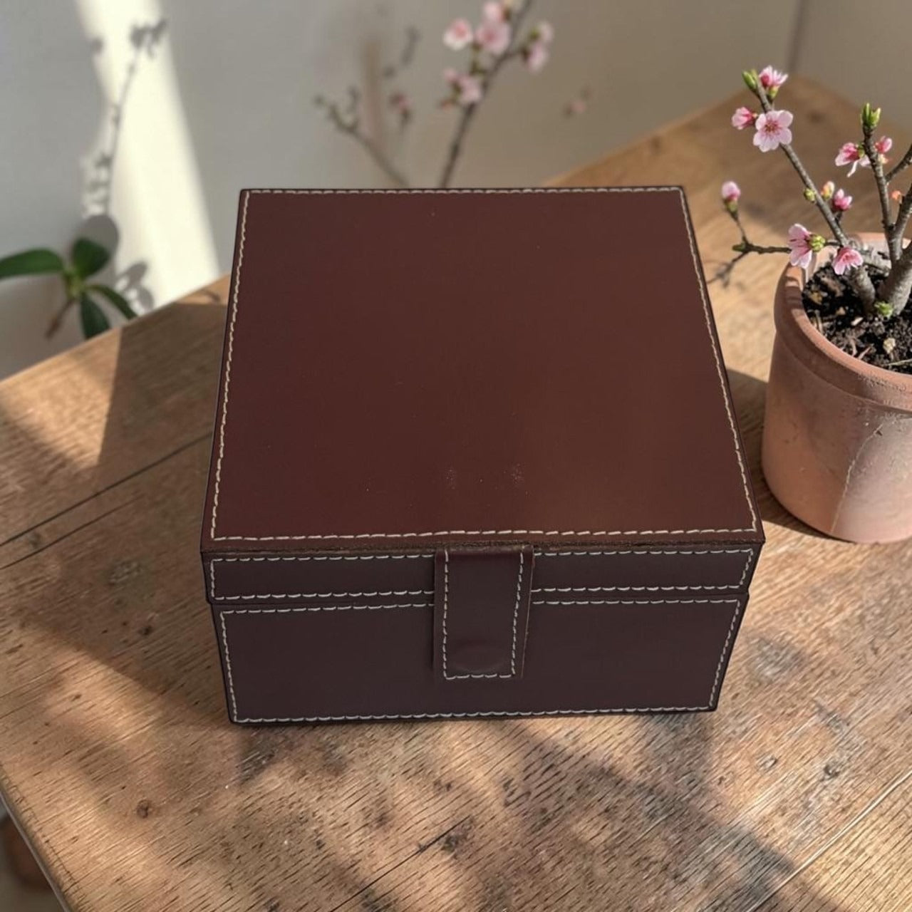  PU Leather Brown Jewellery Box 