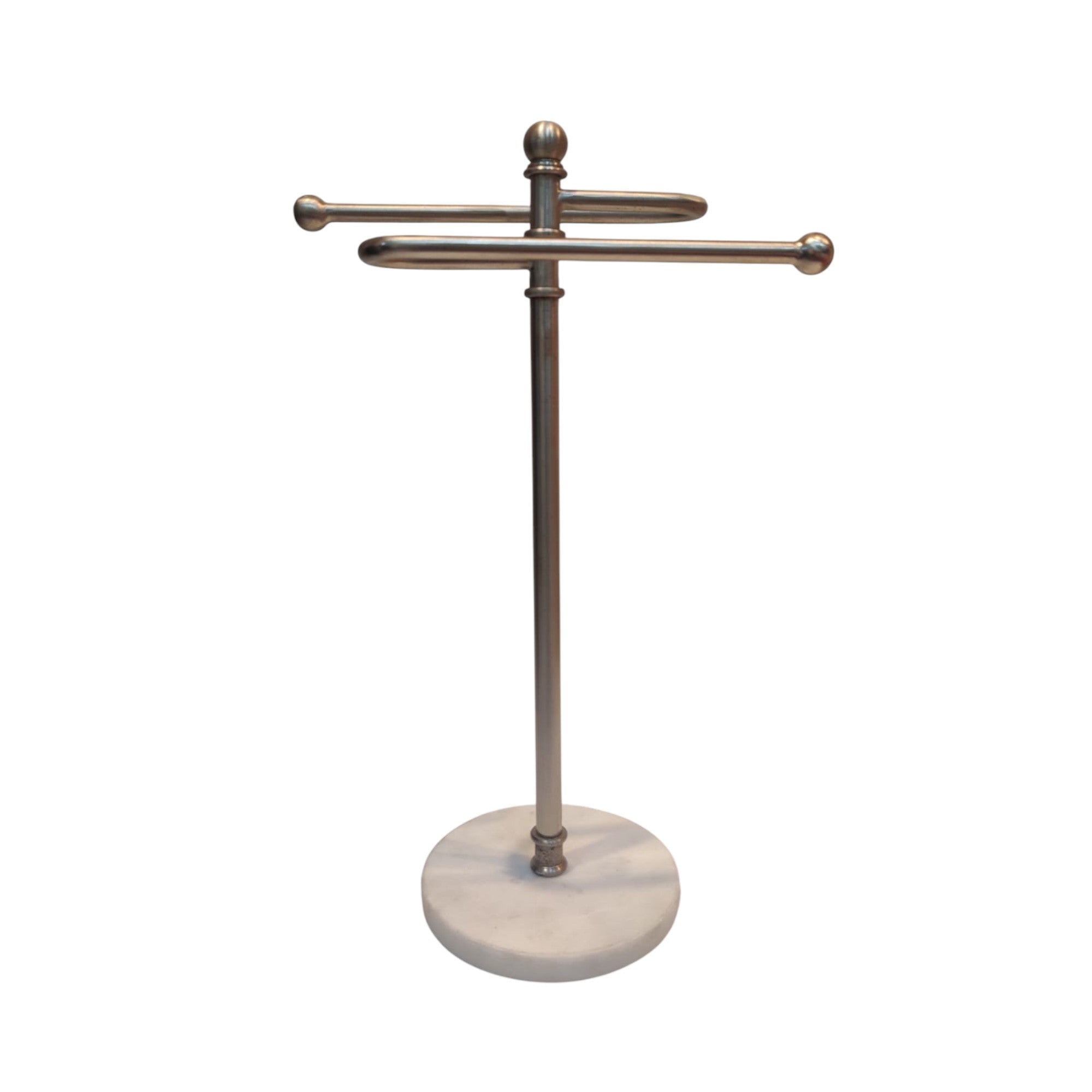 Premium Ivory Base with Silver metal  Hand Towel Stand