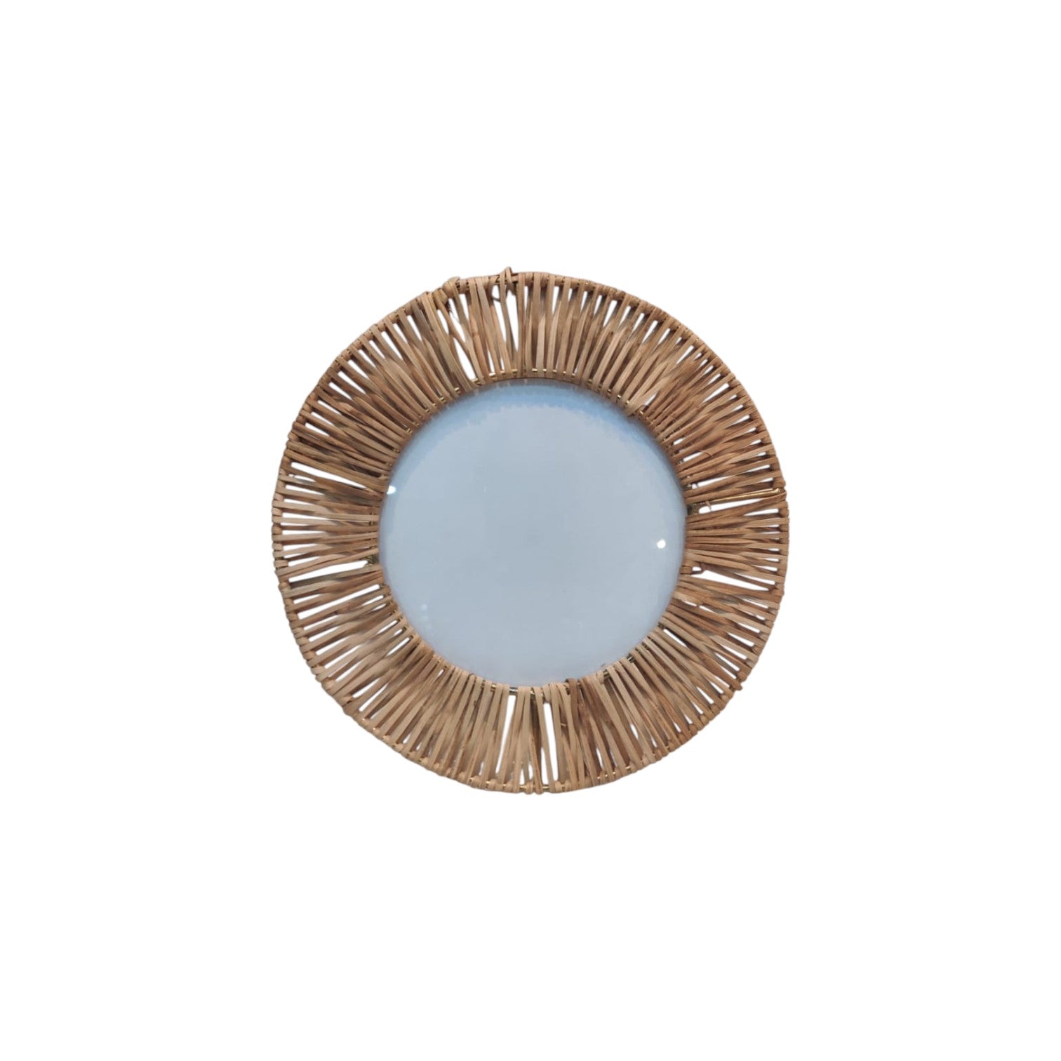 Rattan Round Photo Frame – Natural Boho Elegance