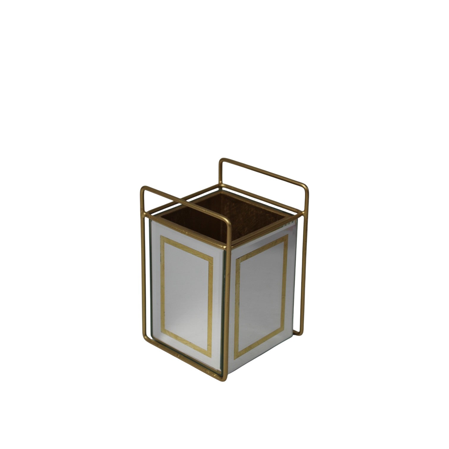 Elegant White & Golden Cutlery Holder for Dining Table
