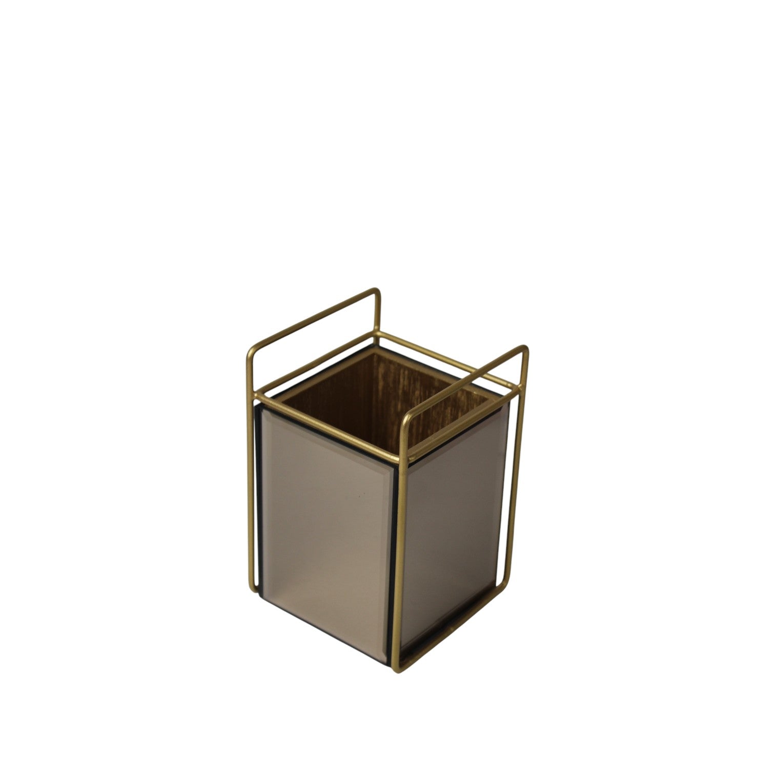 Modern Grey & Golden Cutlery Holder for Dining Table