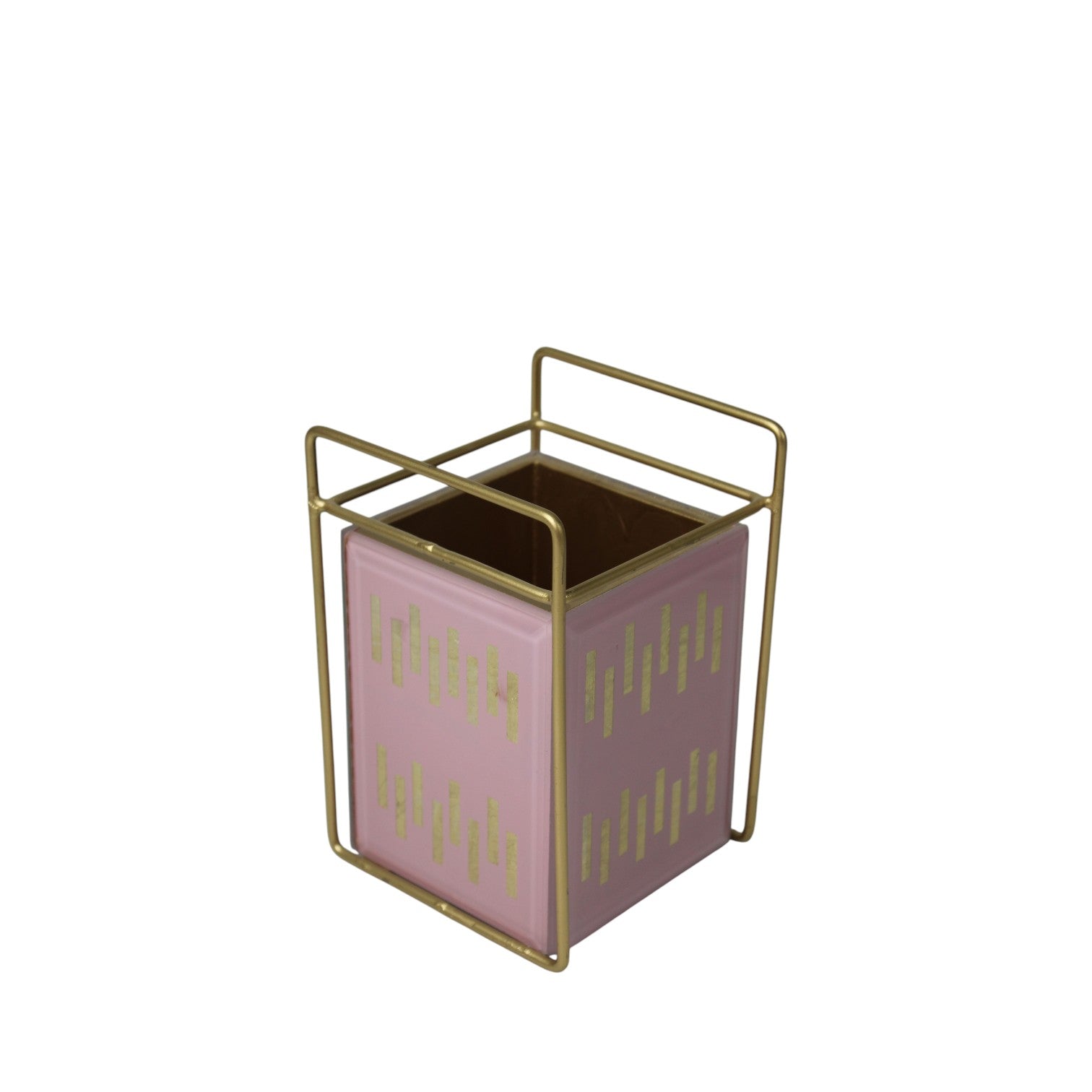 Pink & Golden Decorative Cutlery Holder