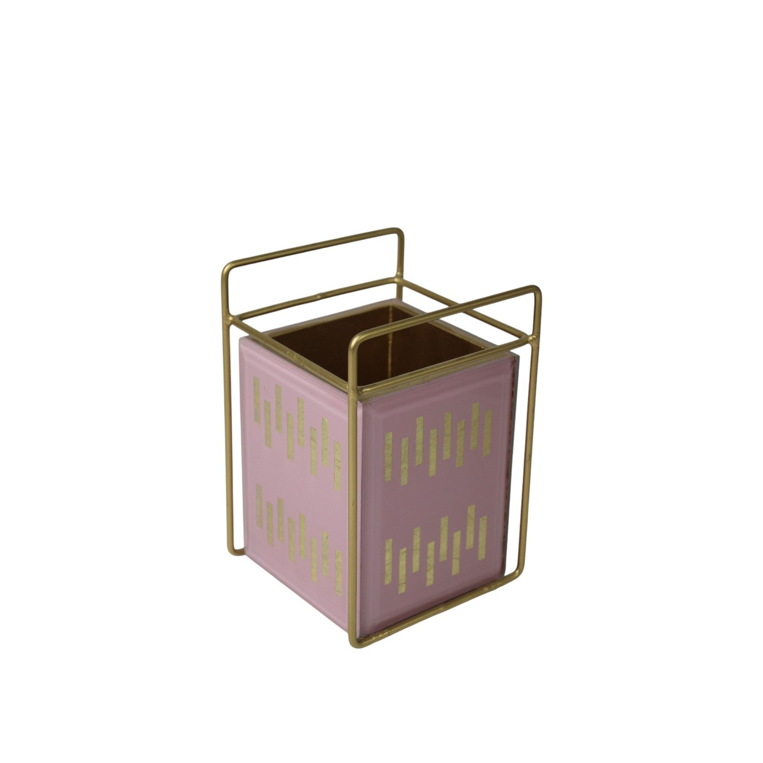 Pink & Golden Decorative Cutlery Holder