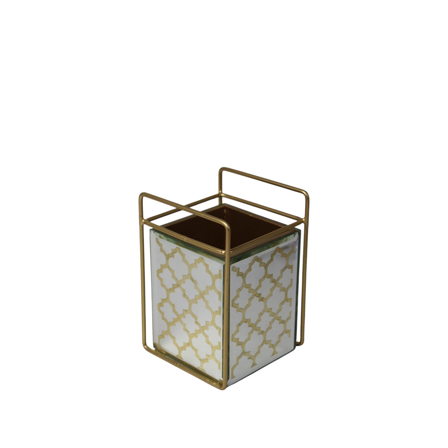 Elegant Gold Pattern Cutlery Holder for Dining Table