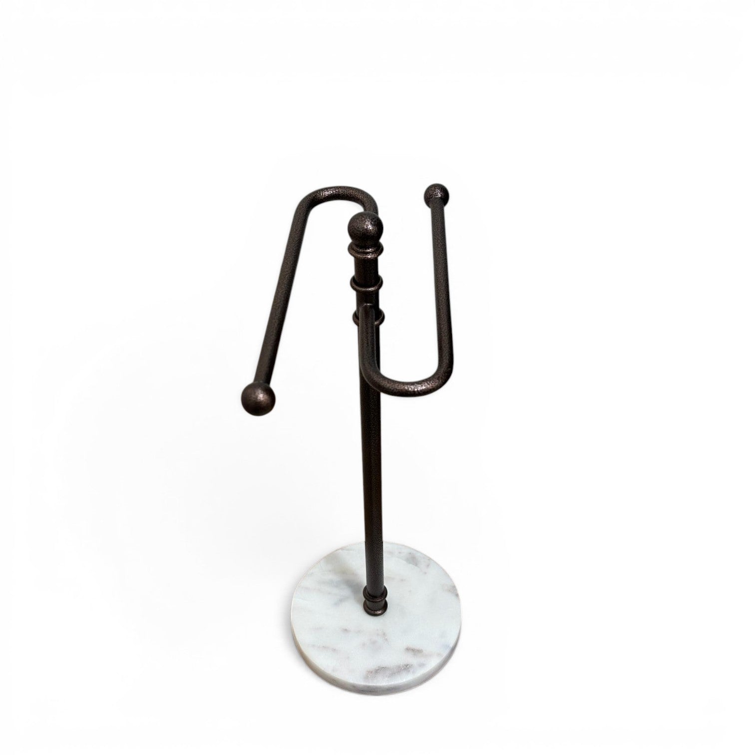 Luxury Marble Base Towel Stand for Bathroom Countertop