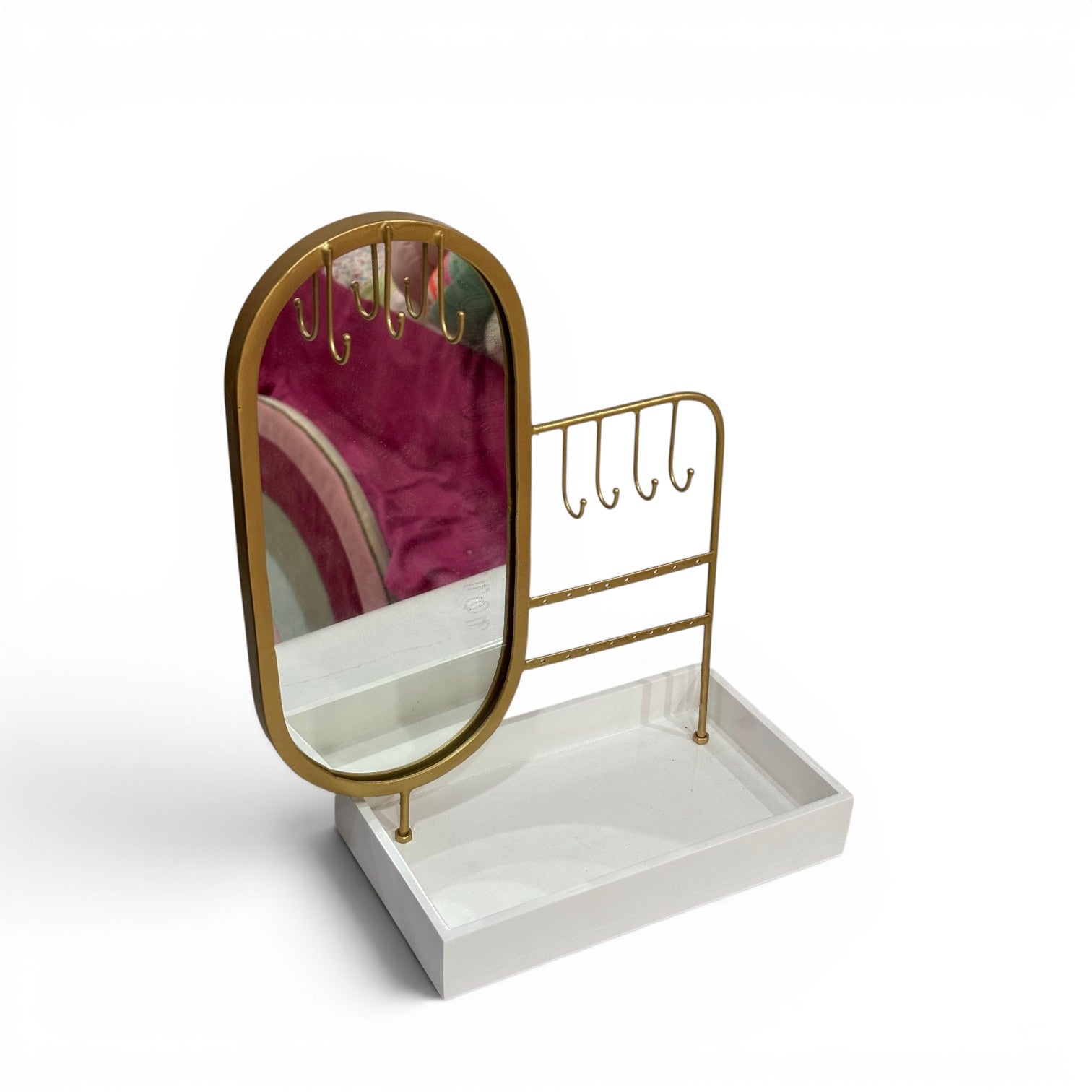 Elegant Vanity Jewellery Organizer with Mirror & Earring Holder