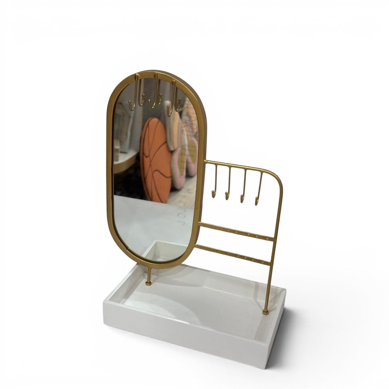 Elegant Vanity Jewellery Organizer with Mirror & Earring Holder