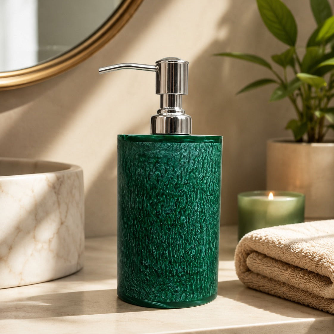 Premium Soap Dispenser – Luxury Handcrafted Liquid Soap & Lotion Pump for Bathroom