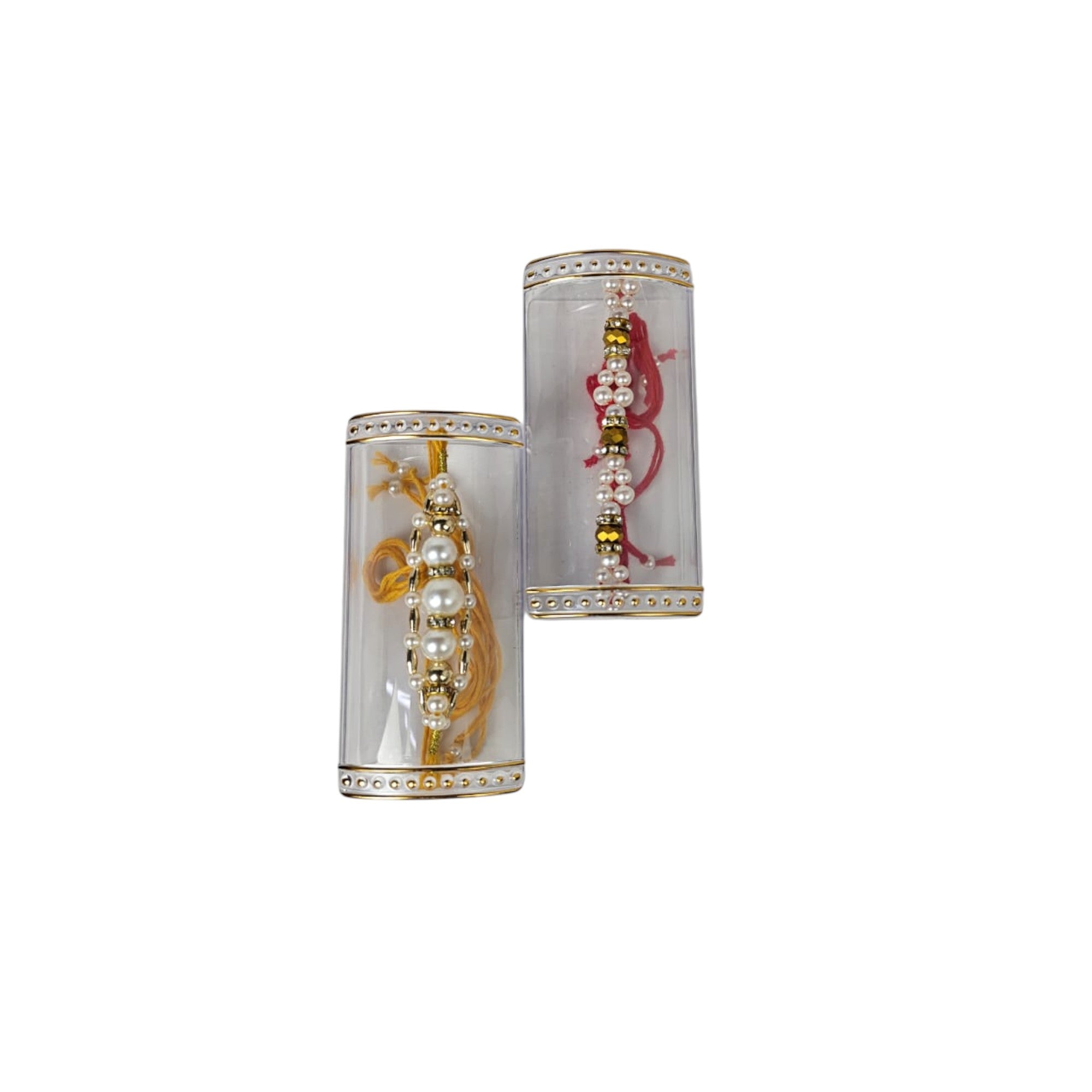 Beautiful Hand Beaded Rakhi Set of 2