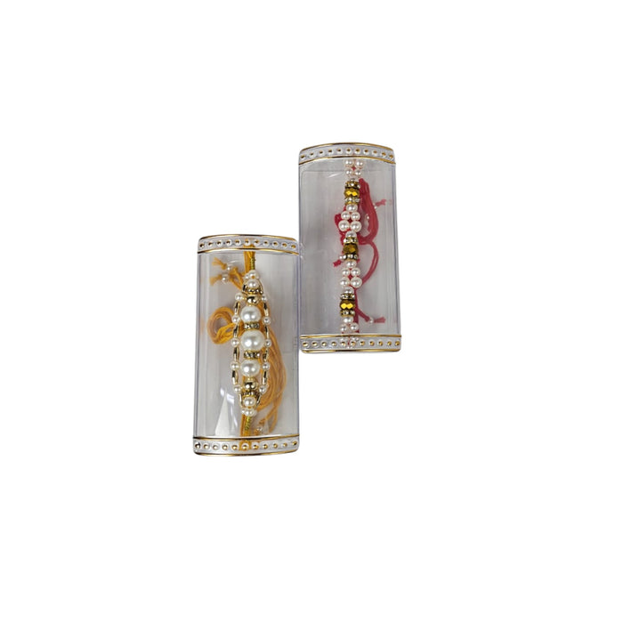 Beautiful Hand Beaded Rakhi Set of 2