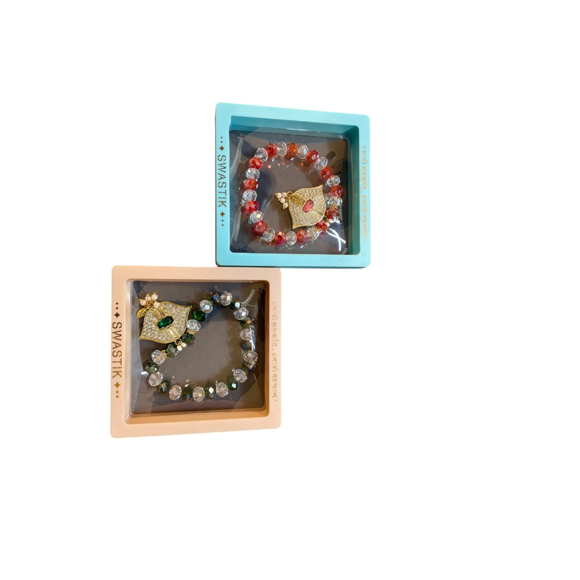 Hand Beaded Rakhi Set of 2