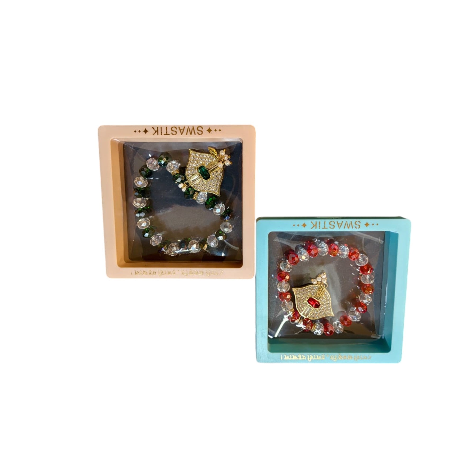 Hand Beaded Rakhi Set of 2