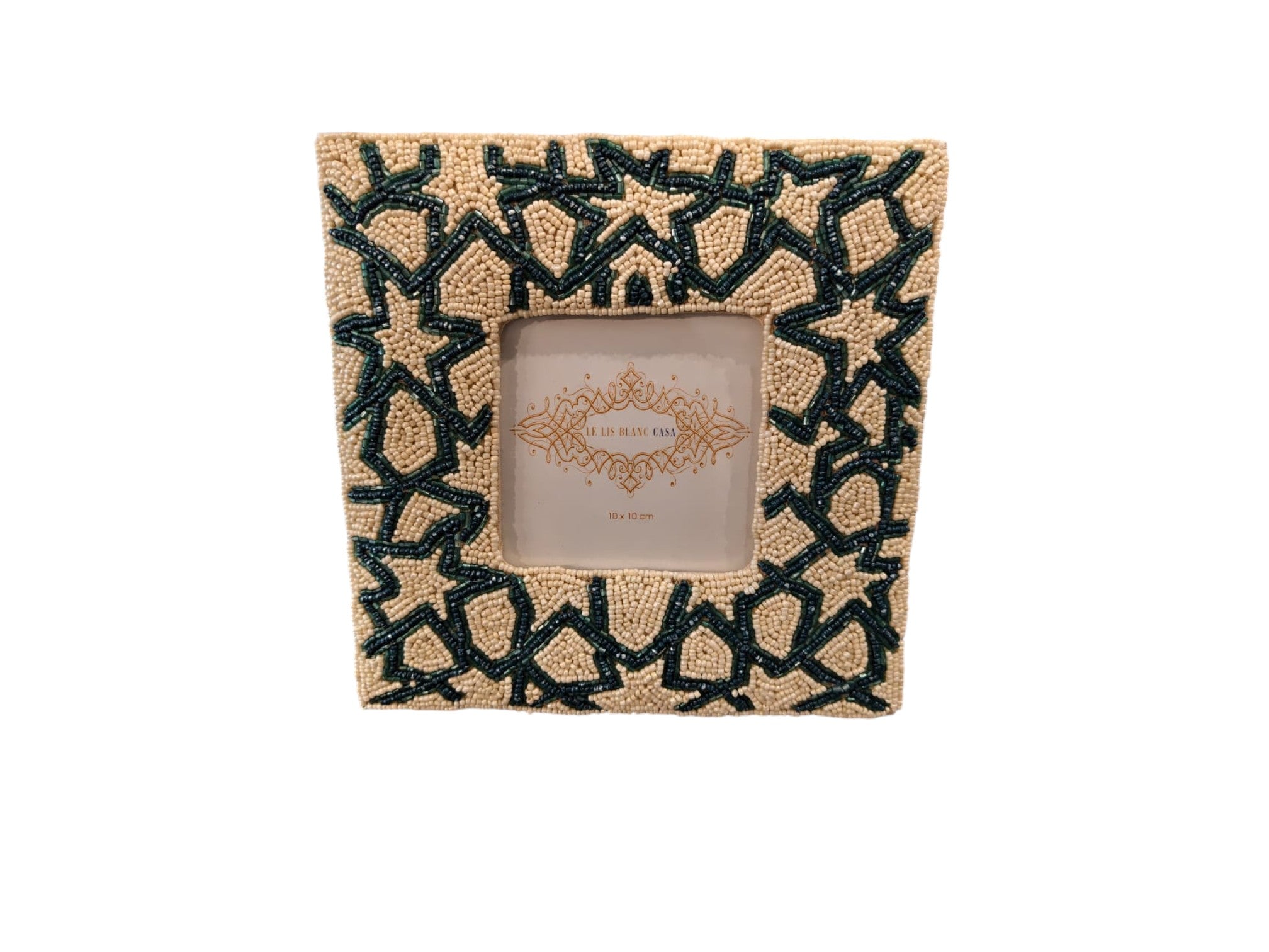 Artisan Hand-Beaded Photo Frame