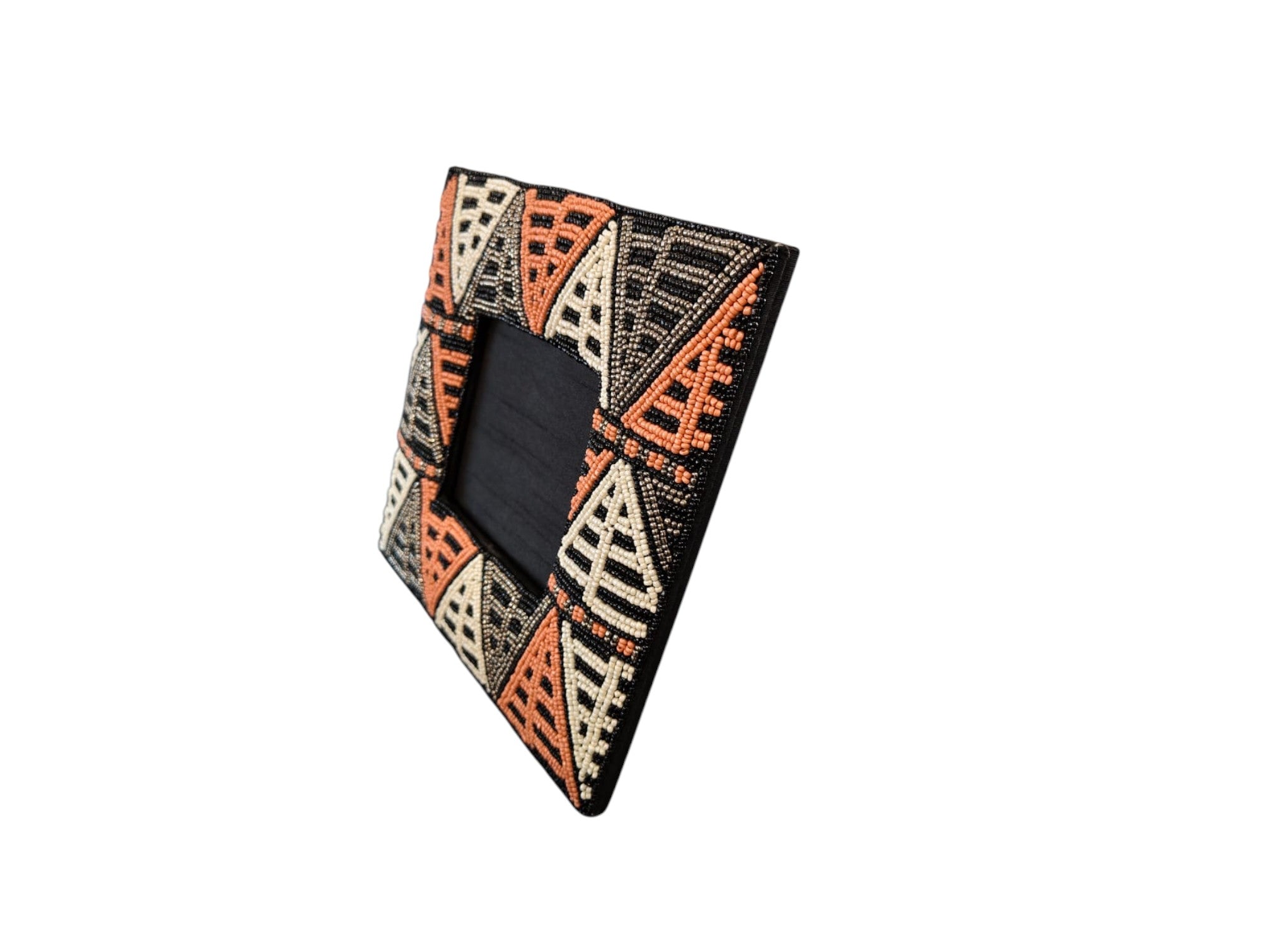 Artisan Hand-Beaded Photo Frame