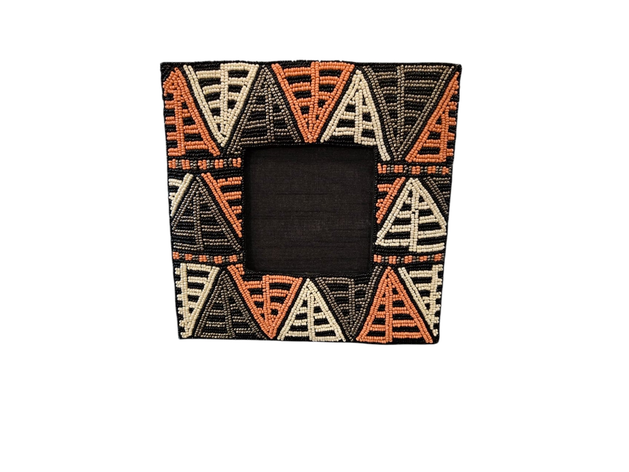 Artisan Hand-Beaded Photo Frame