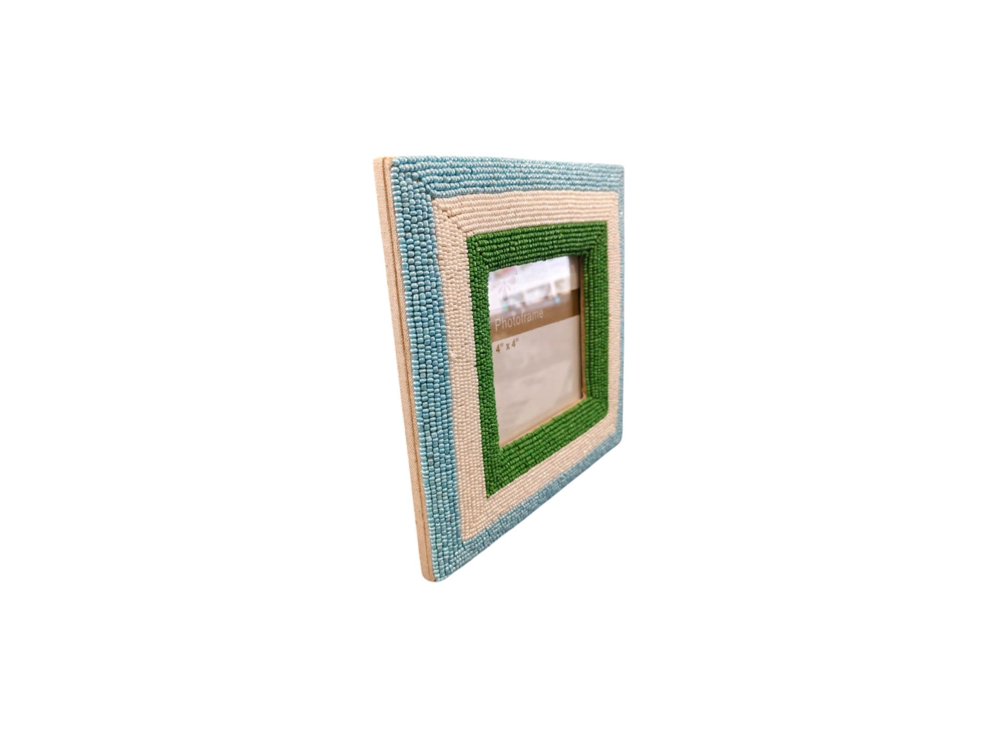 Artisan Hand-Beaded Photo Frame