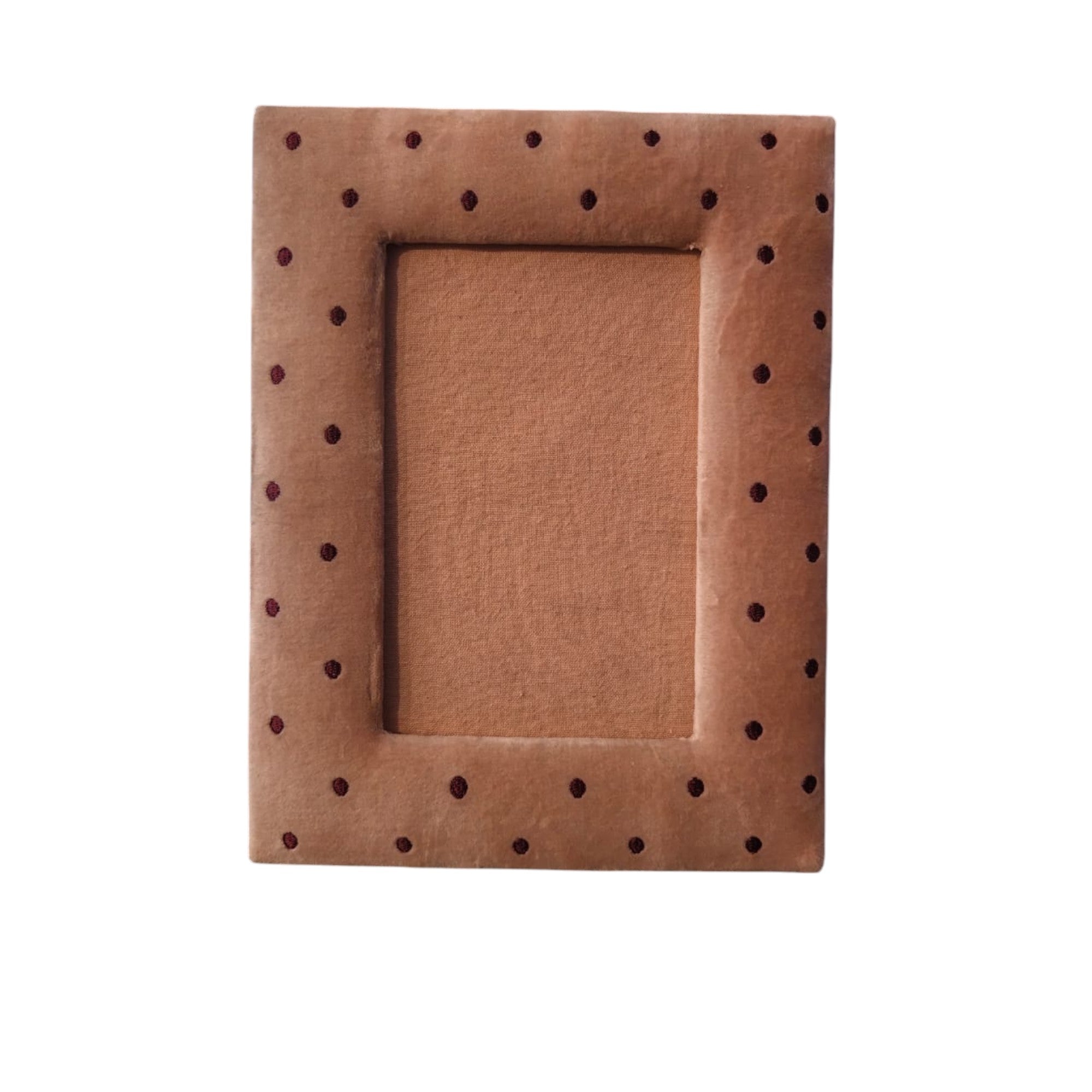 Rectangular Photo Frame with Embroidered Dot