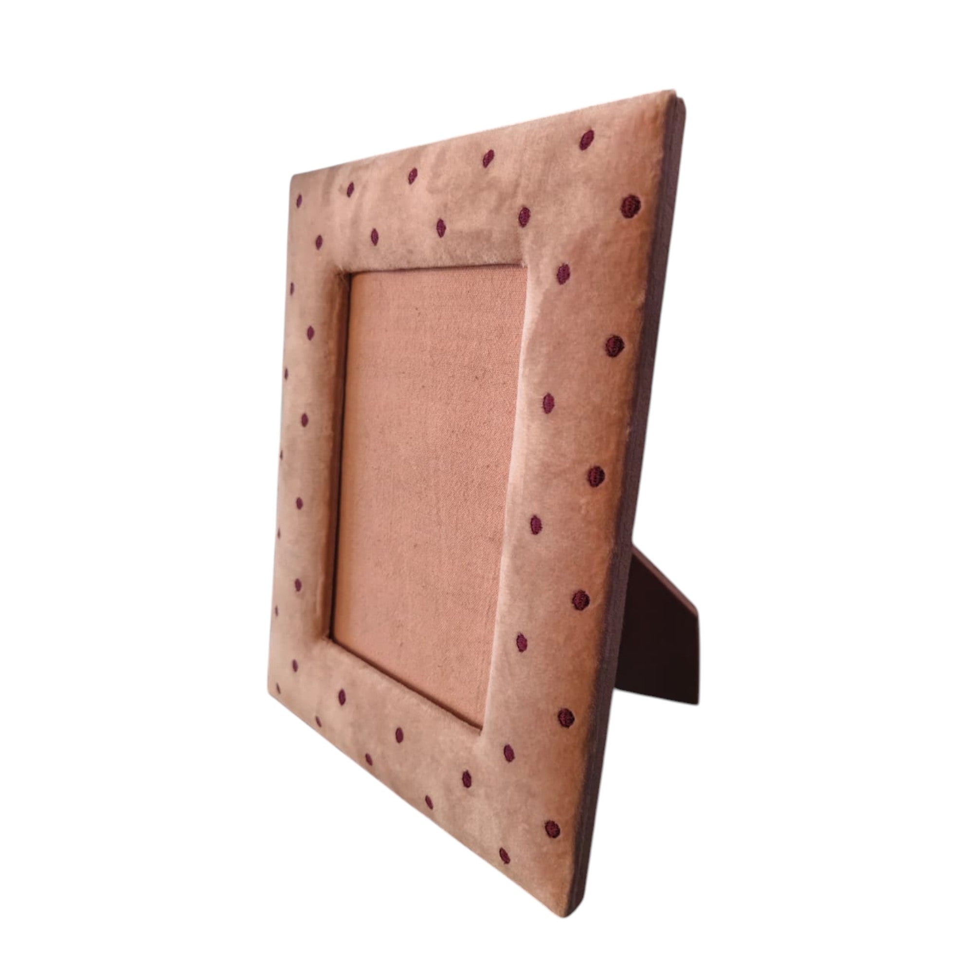 Rectangular Photo Frame with Embroidered Dot
